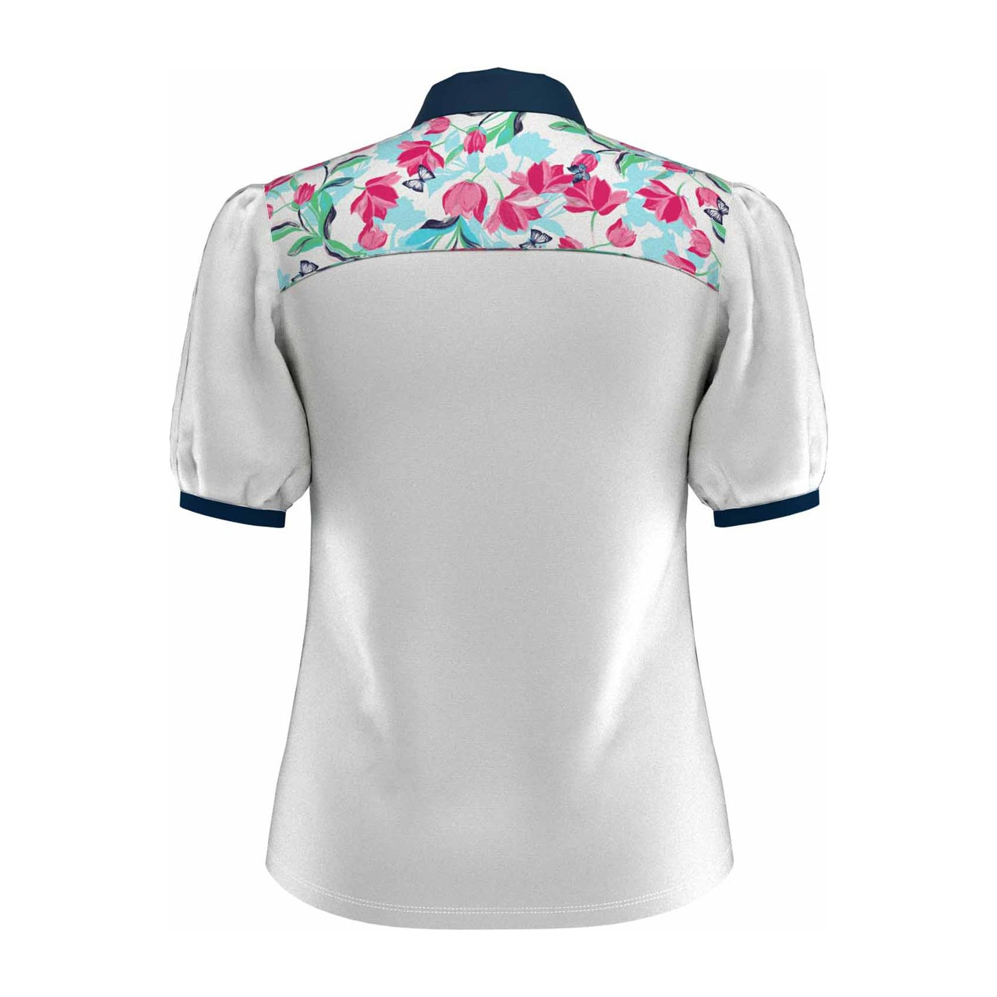 Polo Callaway W Brushstroke Print blanc brillant femme