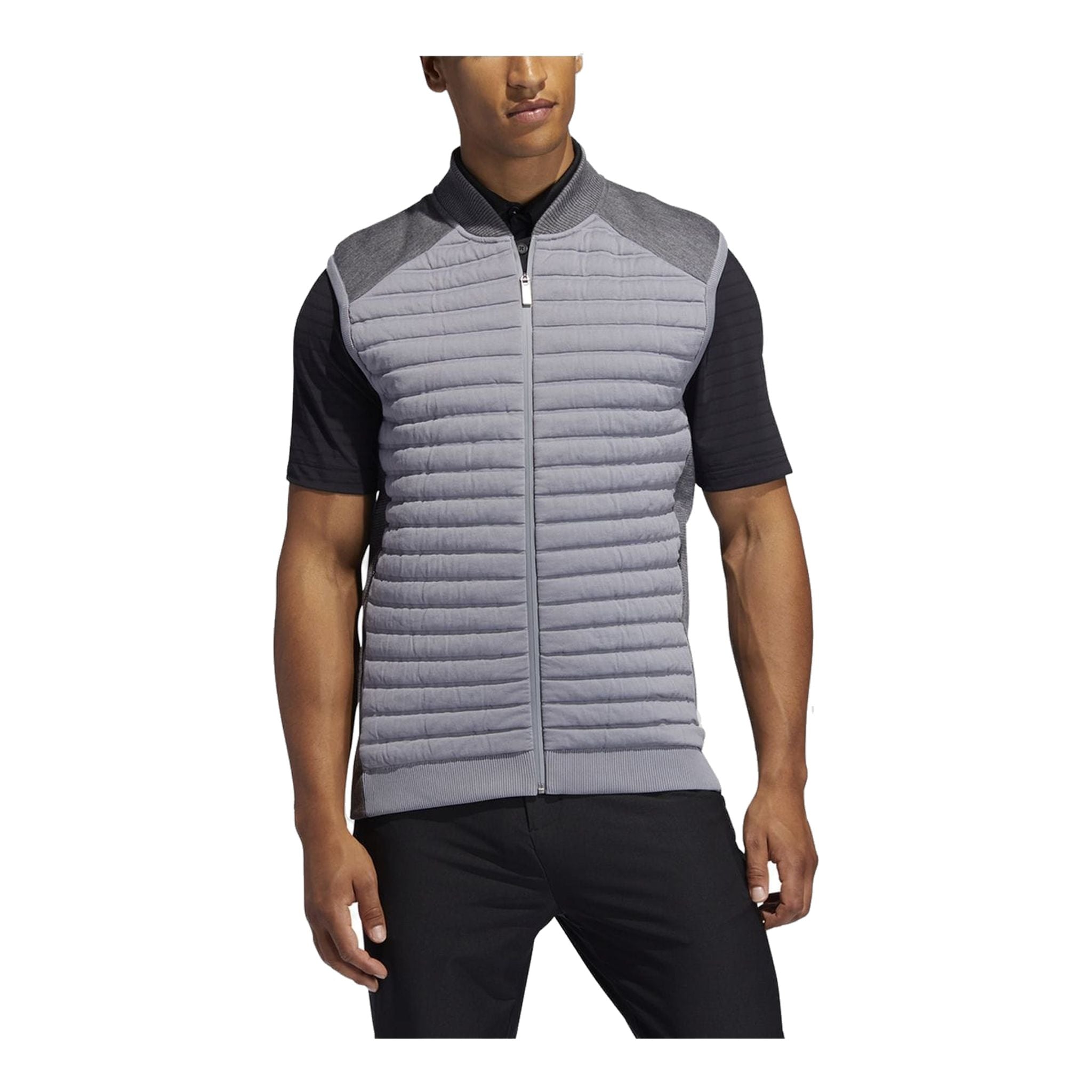 Adidas Gilet Adipure Quilted Hybrid Knit Gris Homme