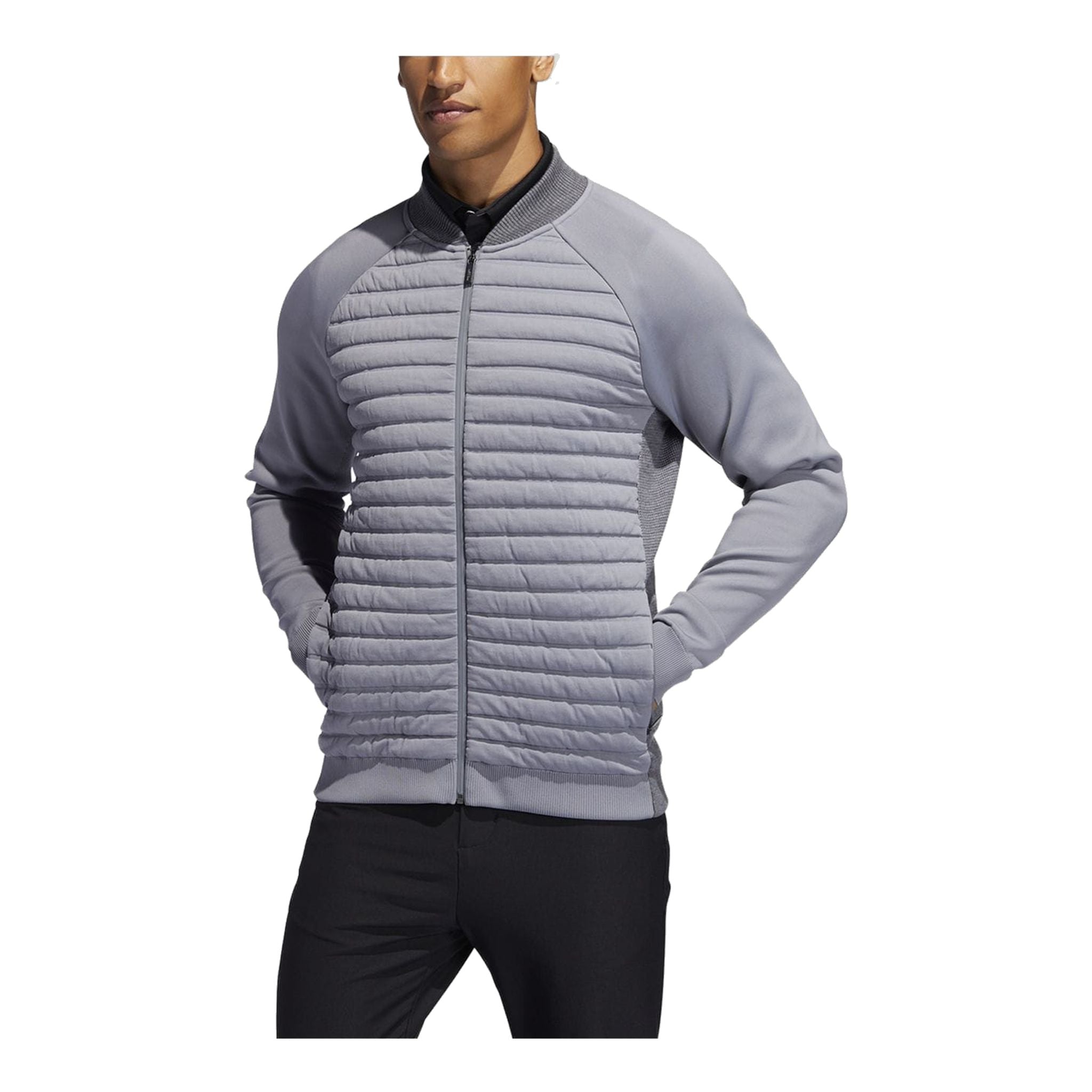 Veste Adidas Adipure matelassée en maille hybride grise pour homme