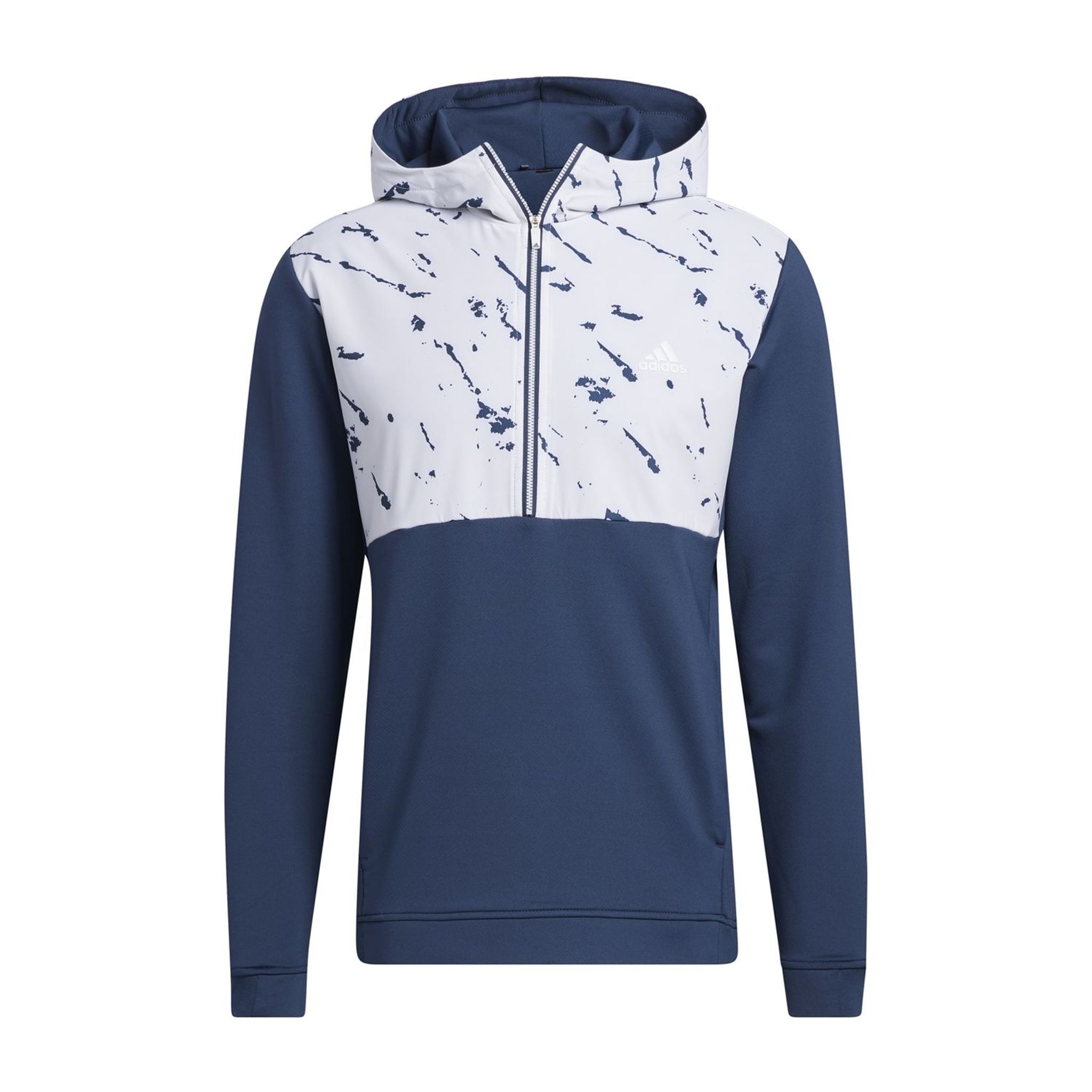 Adidas Anorak Pullover CRDY Demi-Zip Bleu Marine/Blanc Homme