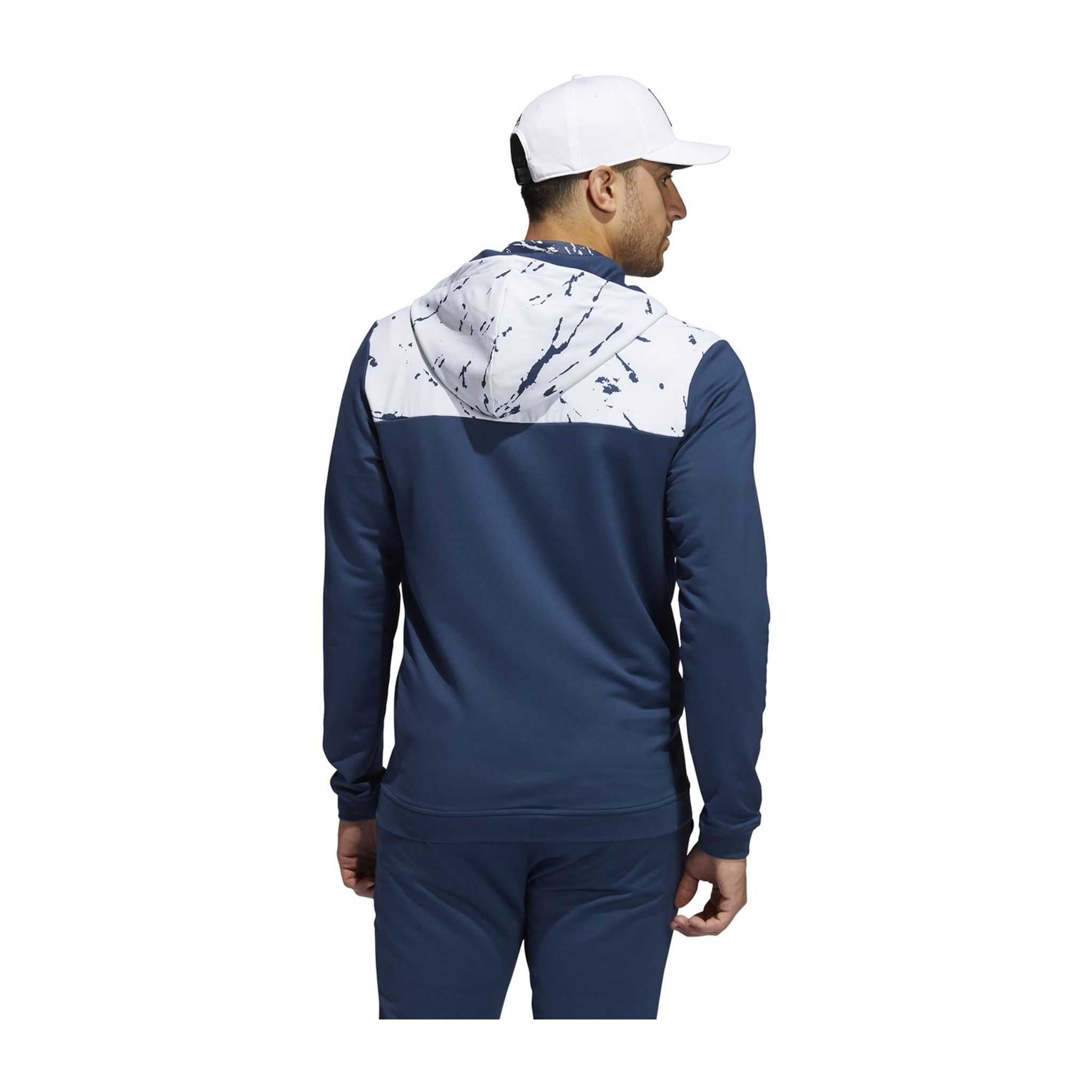 Adidas Anorak Pullover CRDY Demi-Zip Bleu Marine/Blanc Homme