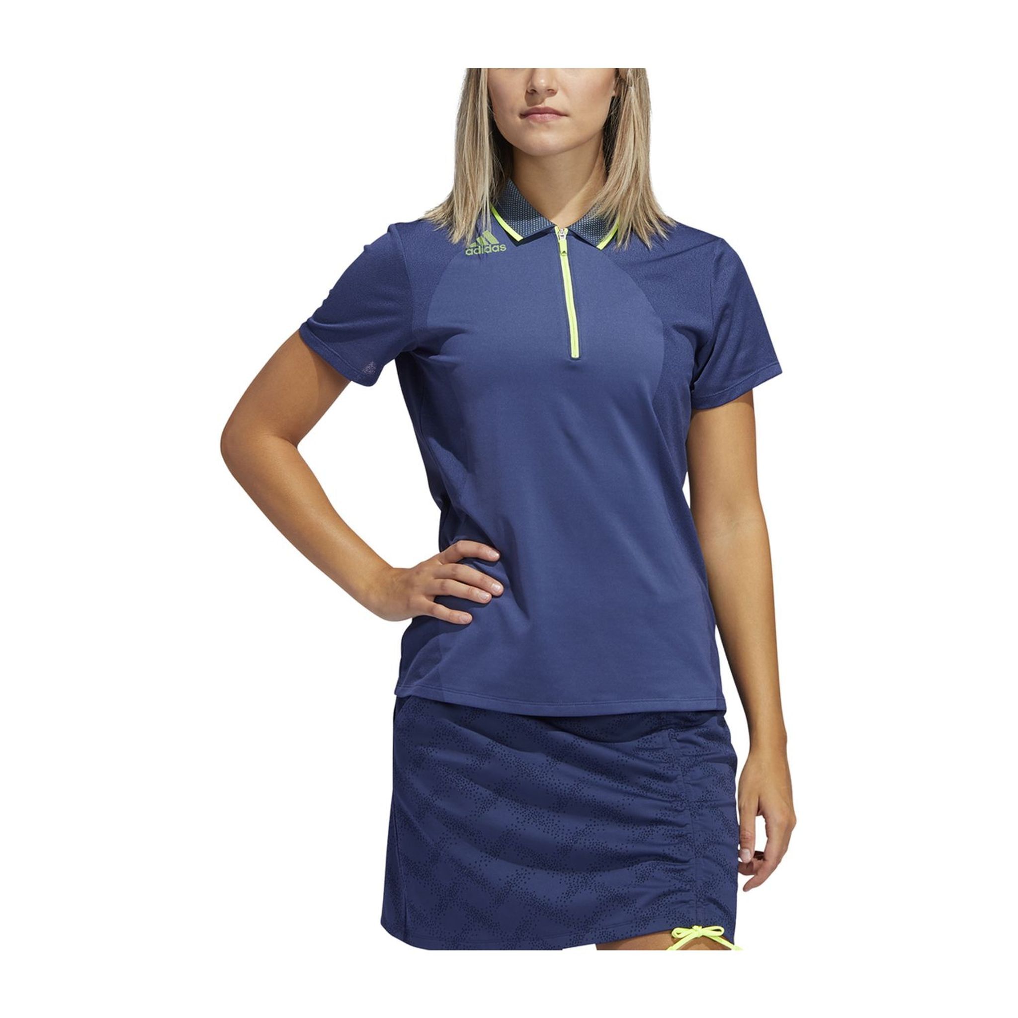 Polo Adidas W Aeroready Engineered SS pour femme, indigo technique