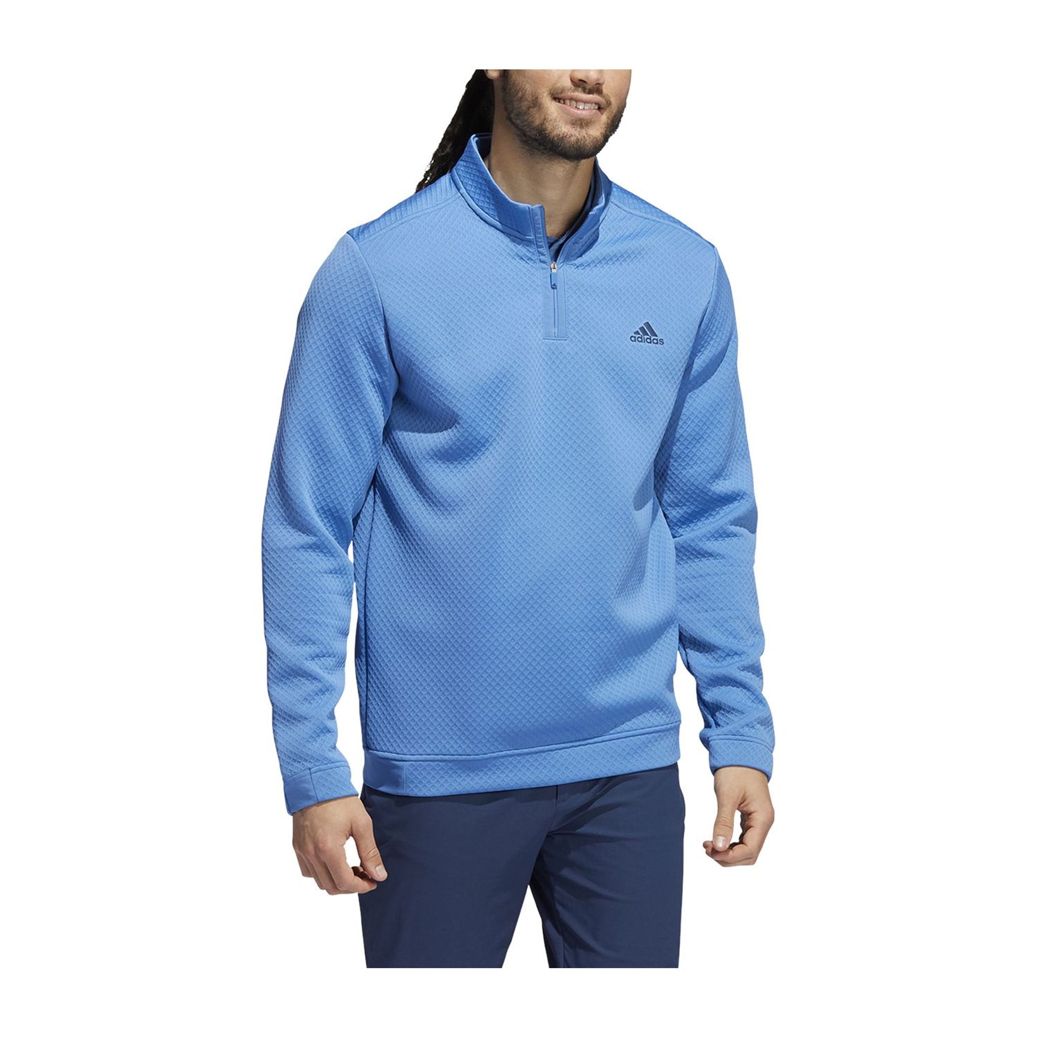 Pull Adidas DWR Demi-Zip Bleu Homme