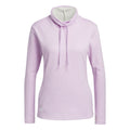 Pull de golf Adidas Melange High Mock Bliss Lilac Mel Da Femme