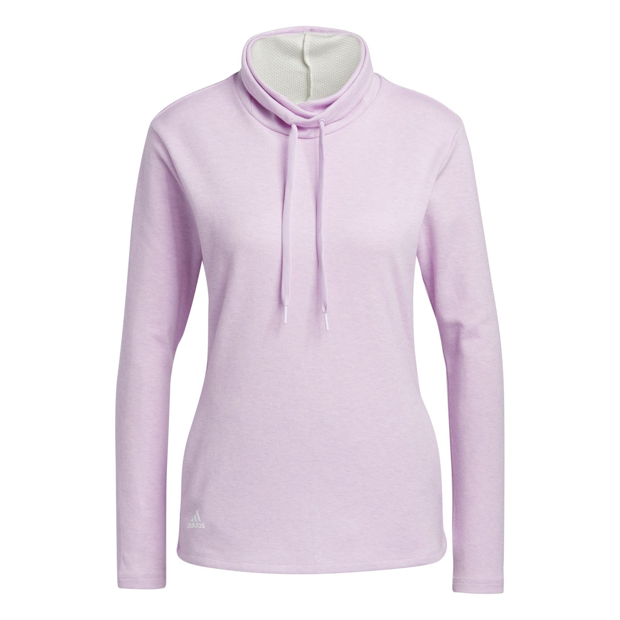 Pull de golf Adidas Melange High Mock Bliss Lilac Mel Da Femme