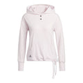 Sweat à capuche Adidas W Essentials Slub rose pâle/blanc pour femme