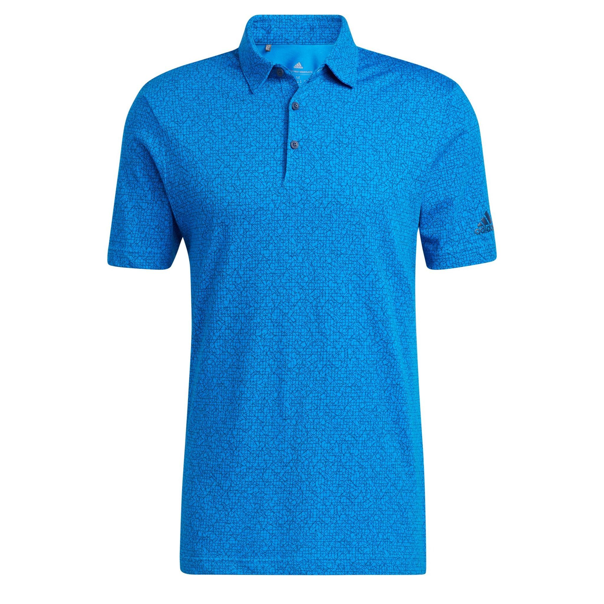 Polo Adidas M à imprimé abstrait Blue Rush/Crew Navy pour homme