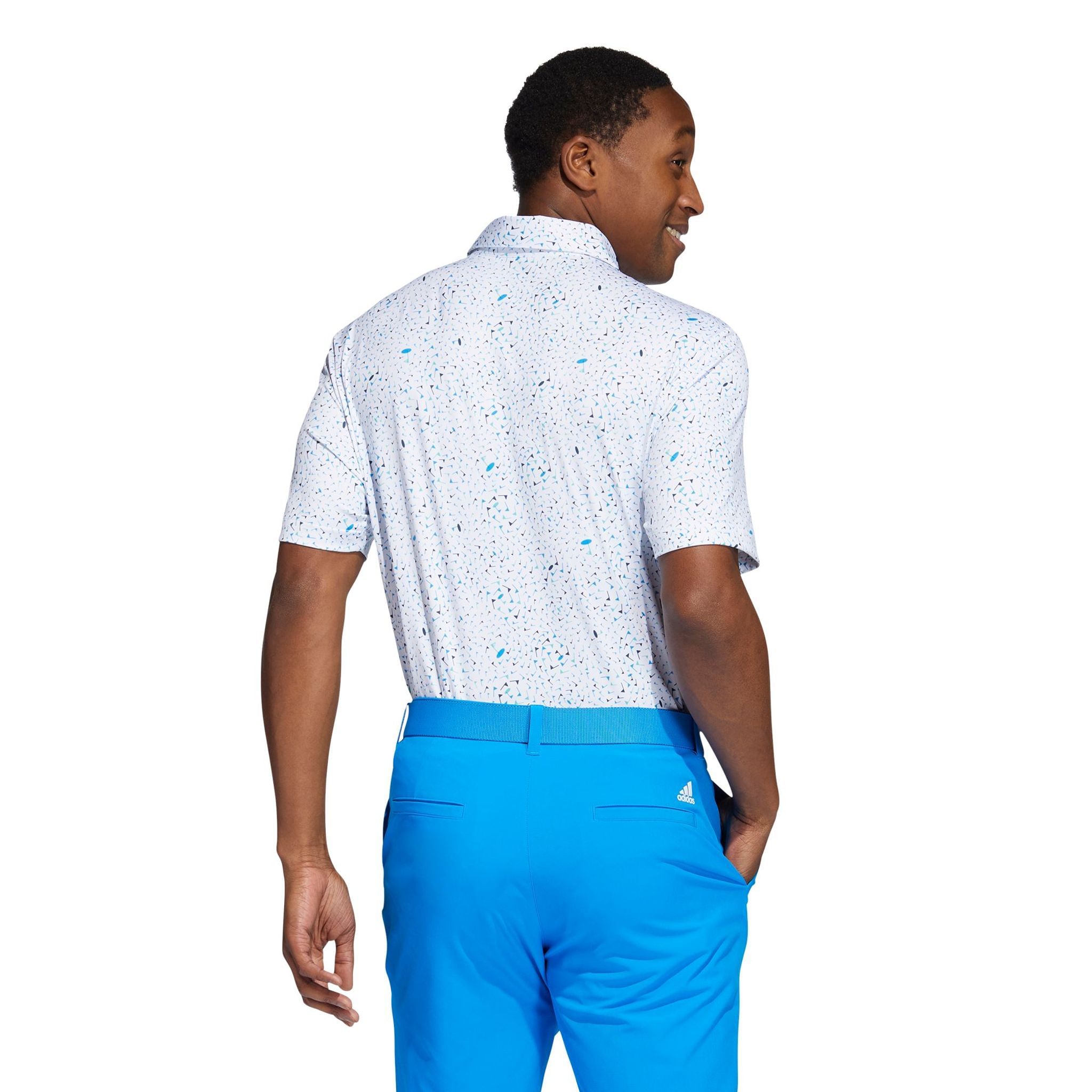Polo Adidas M à imprimé drapeau bleu Rush/Semi Mint Rush/Crew Na Homme