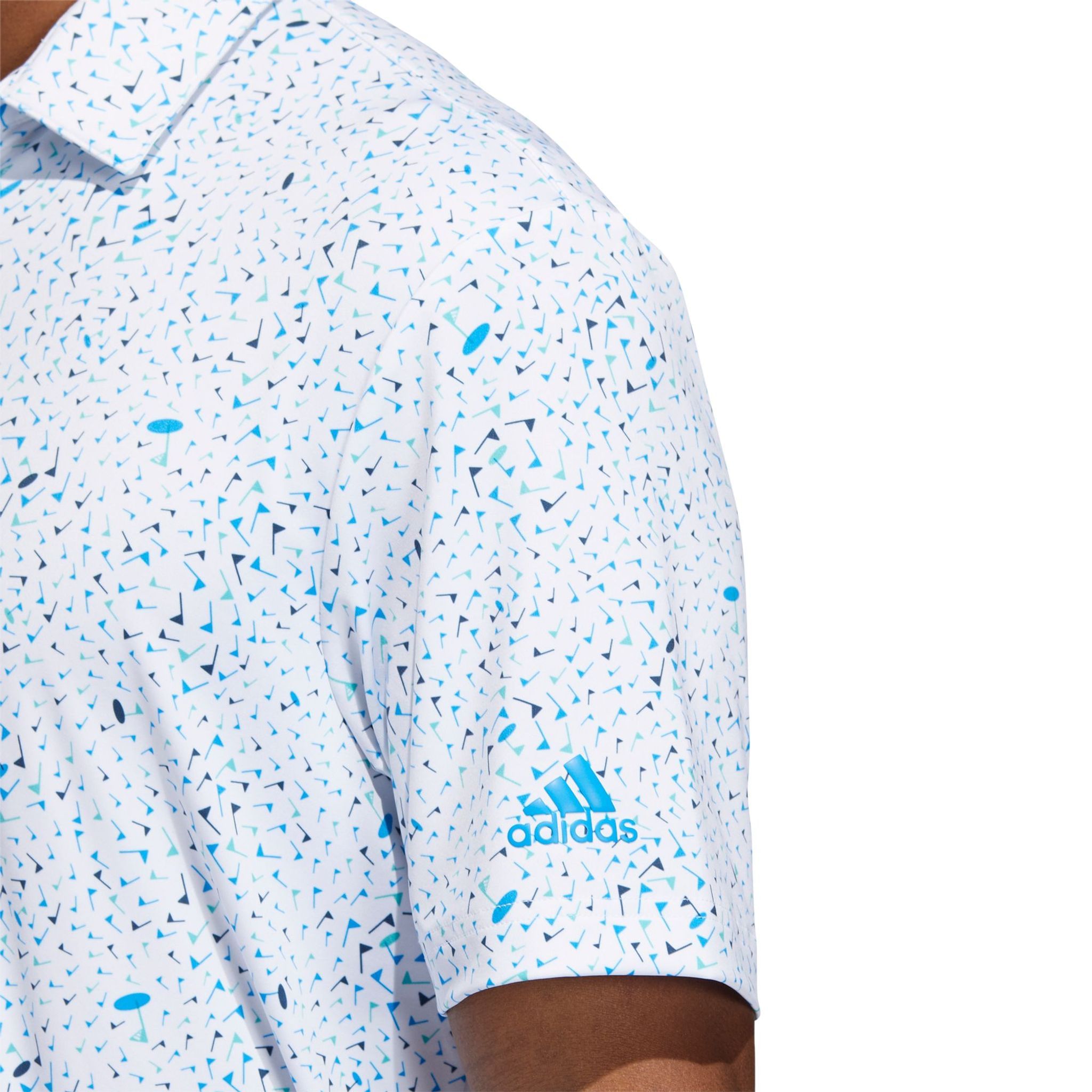 Polo Adidas M à imprimé drapeau bleu Rush/Semi Mint Rush/Crew Na Homme