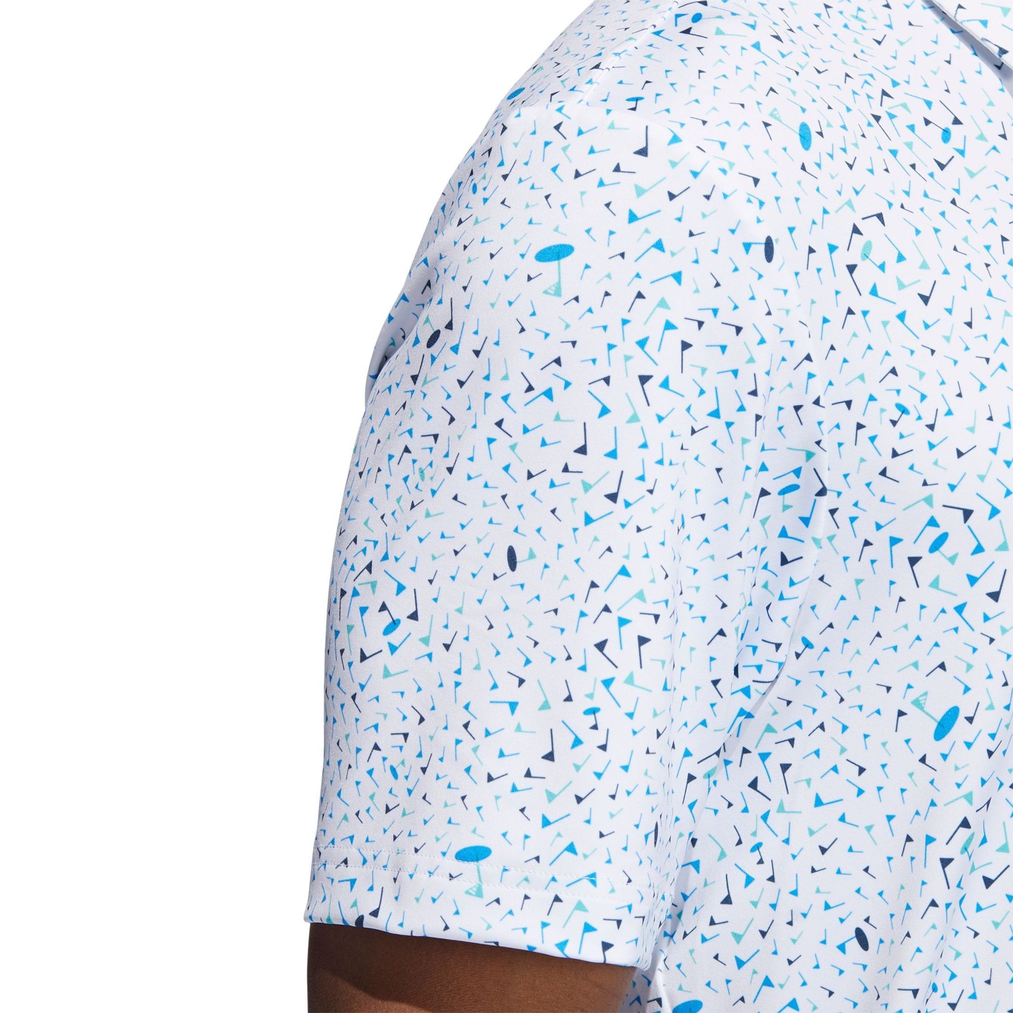Polo Adidas M à imprimé drapeau bleu Rush/Semi Mint Rush/Crew Na Homme