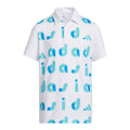 Polo Adidas Jr. Graphic Semi Mint Rush/Blue Rush/Blanc