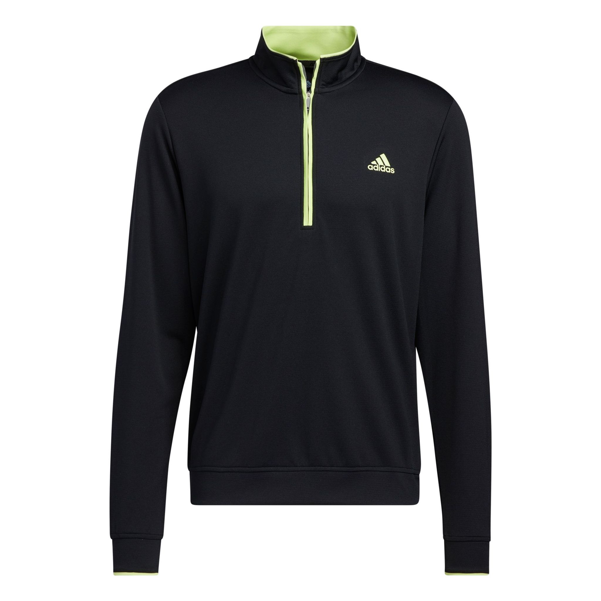 Pull Adidas M Quarter Zip UPF Noir/Pulse Lime Homme