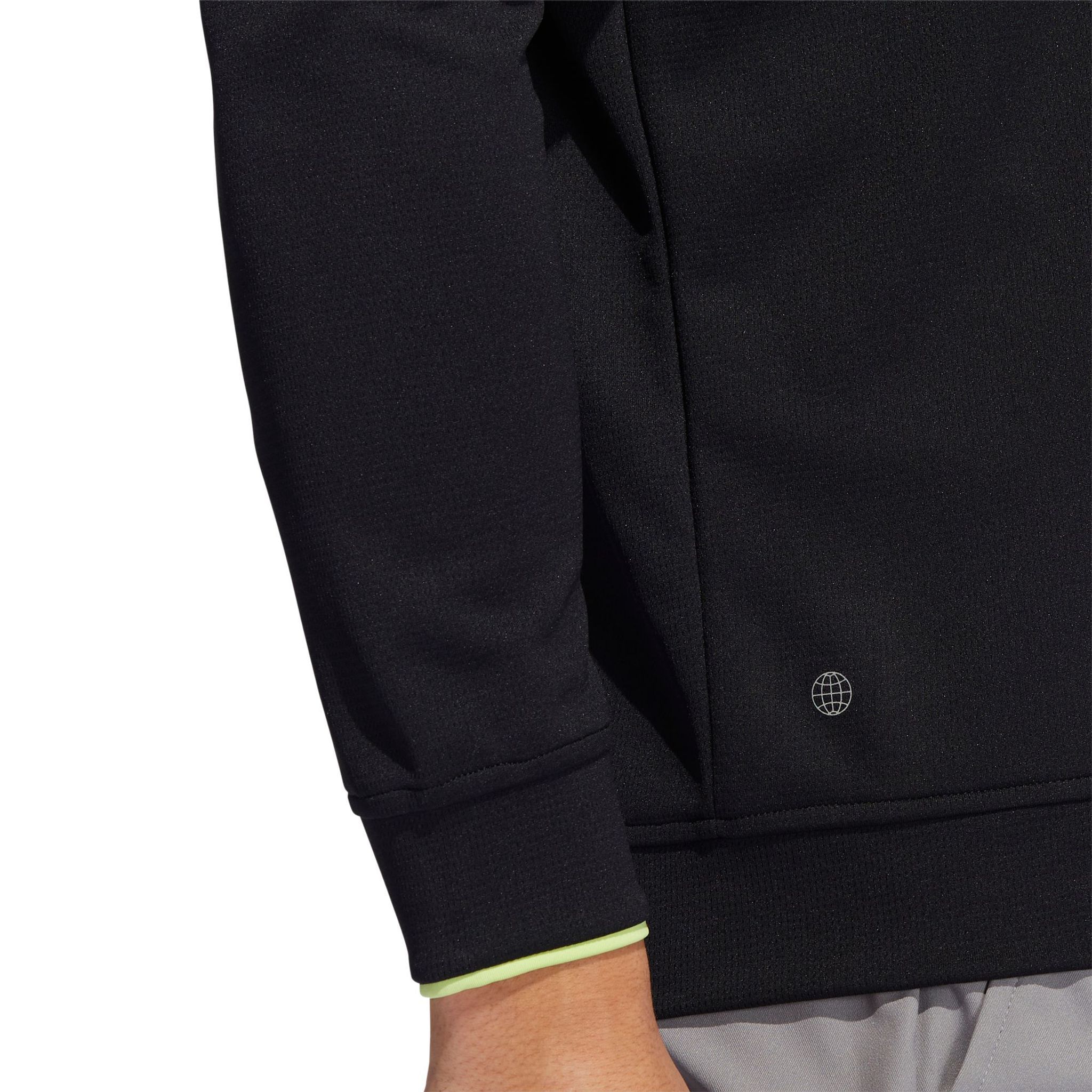 Pull Adidas M Quarter Zip UPF Noir/Pulse Lime Homme