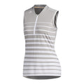 Polo Adidas W Engineered Stripe SL Blanc/Gris Femme
