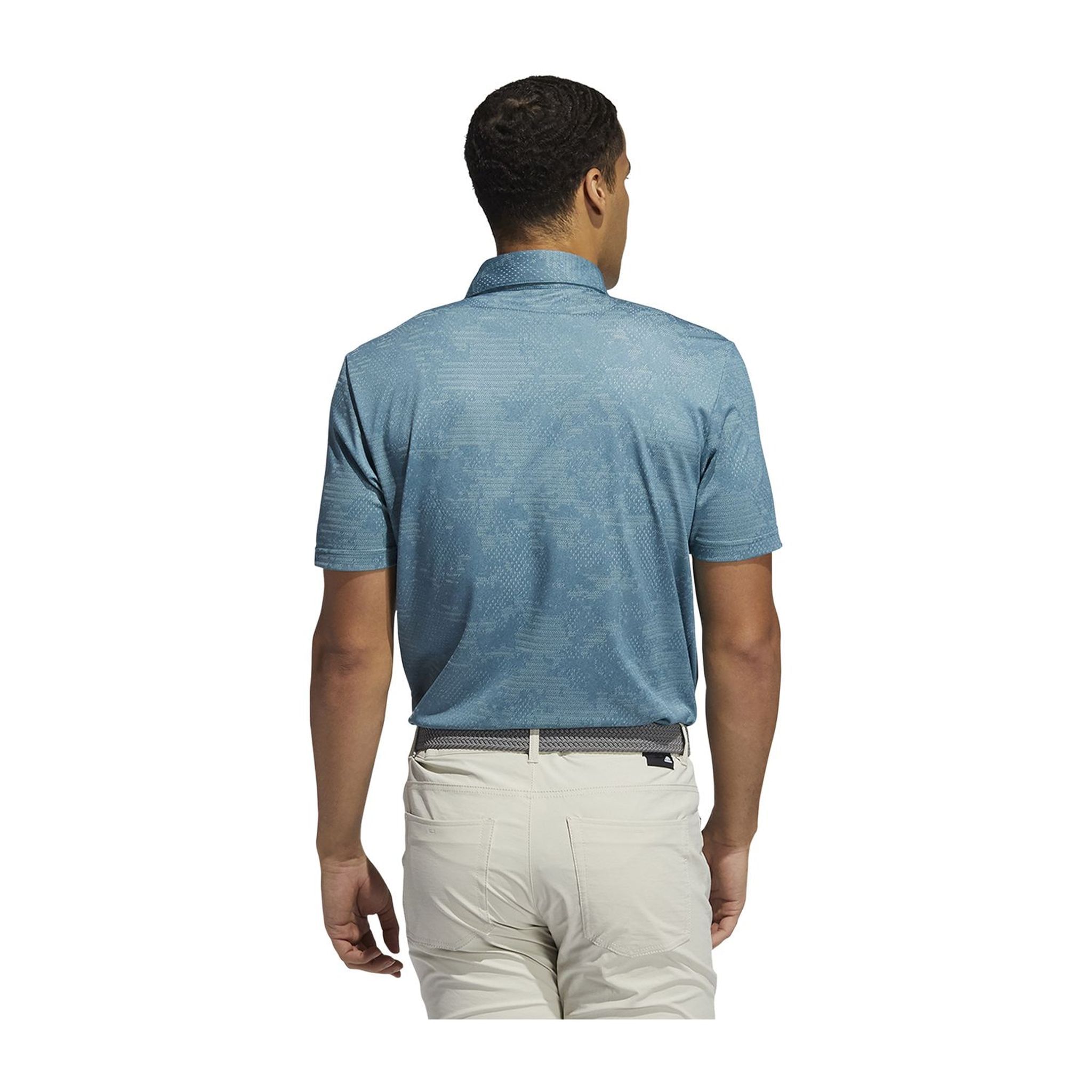 Polo Adidas Camo SS bleu sarcelle/menthe pour homme