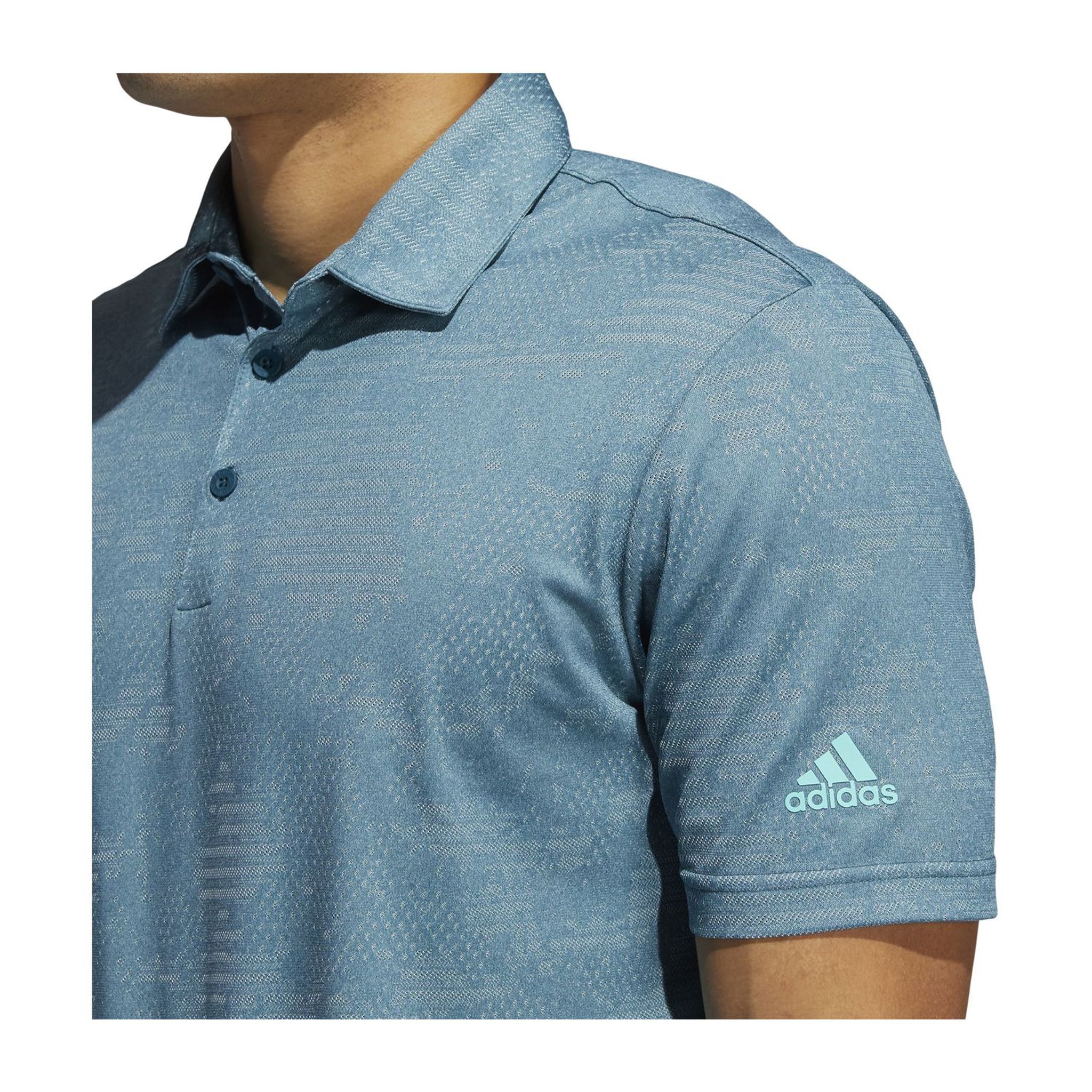Polo Adidas Camo SS bleu sarcelle/menthe pour homme