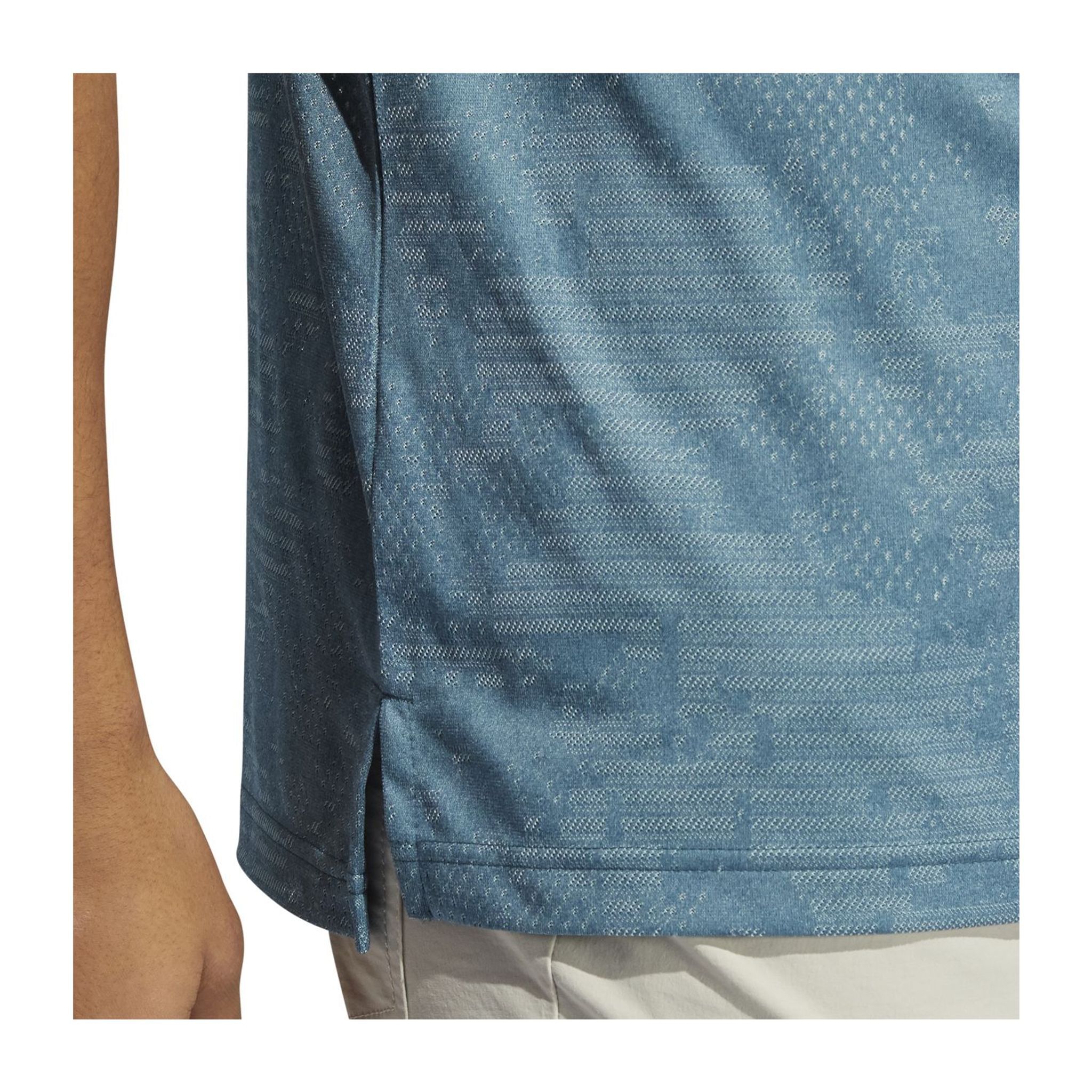 Polo Adidas Camo SS bleu sarcelle/menthe pour homme