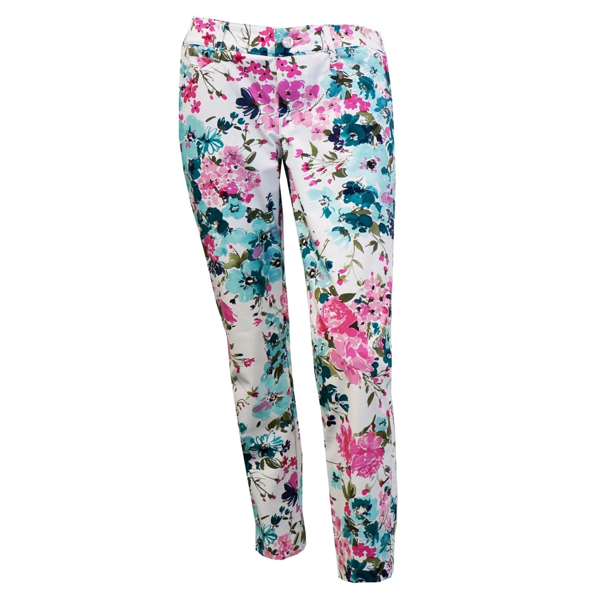 Pantalon 7/8 Alberto Mona Jersey Flower Femme