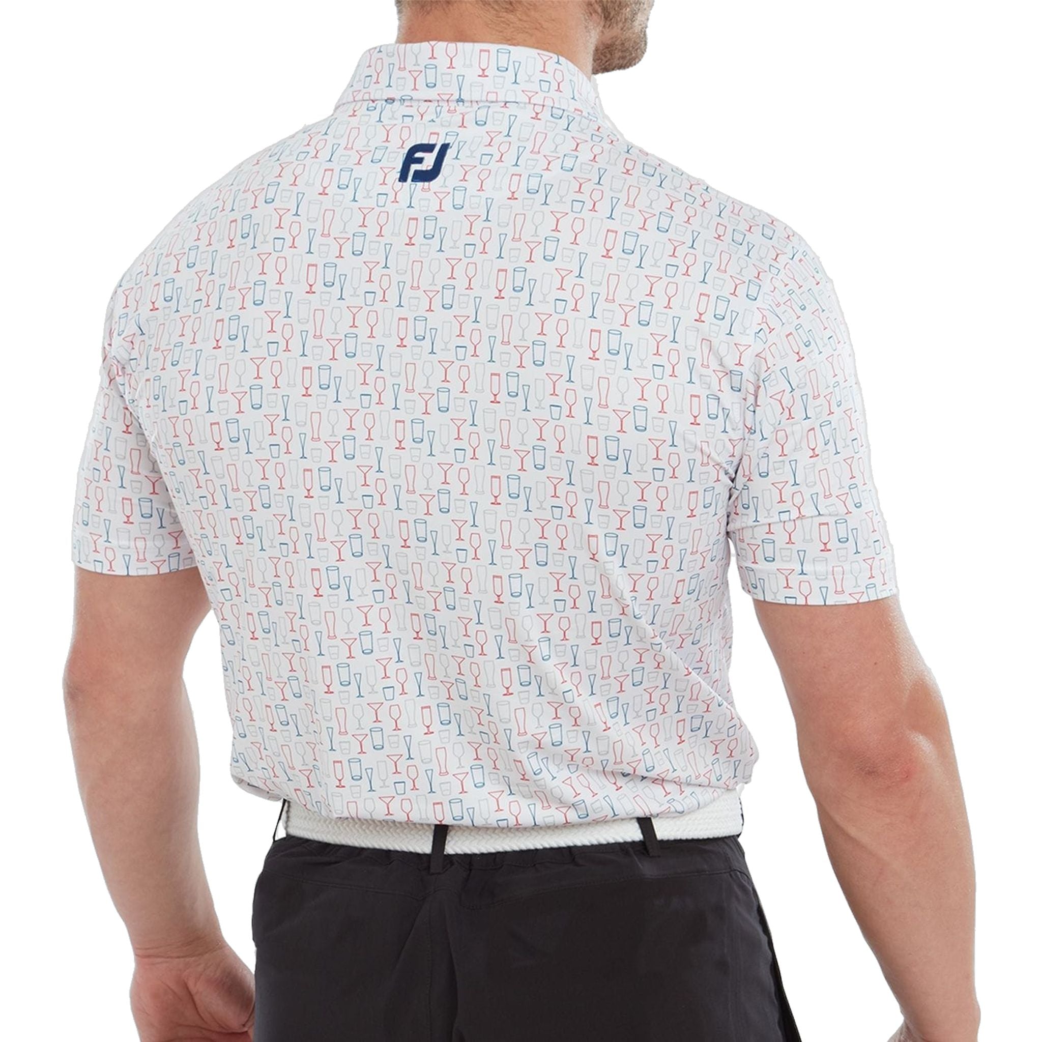 Footjoy Glass Print Lisle Poloshirt Herren