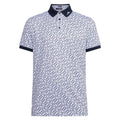 Polo imprimé J. Lindeberg M Tour Tech Reg Fit JL Navy Bridge Mono pour homme