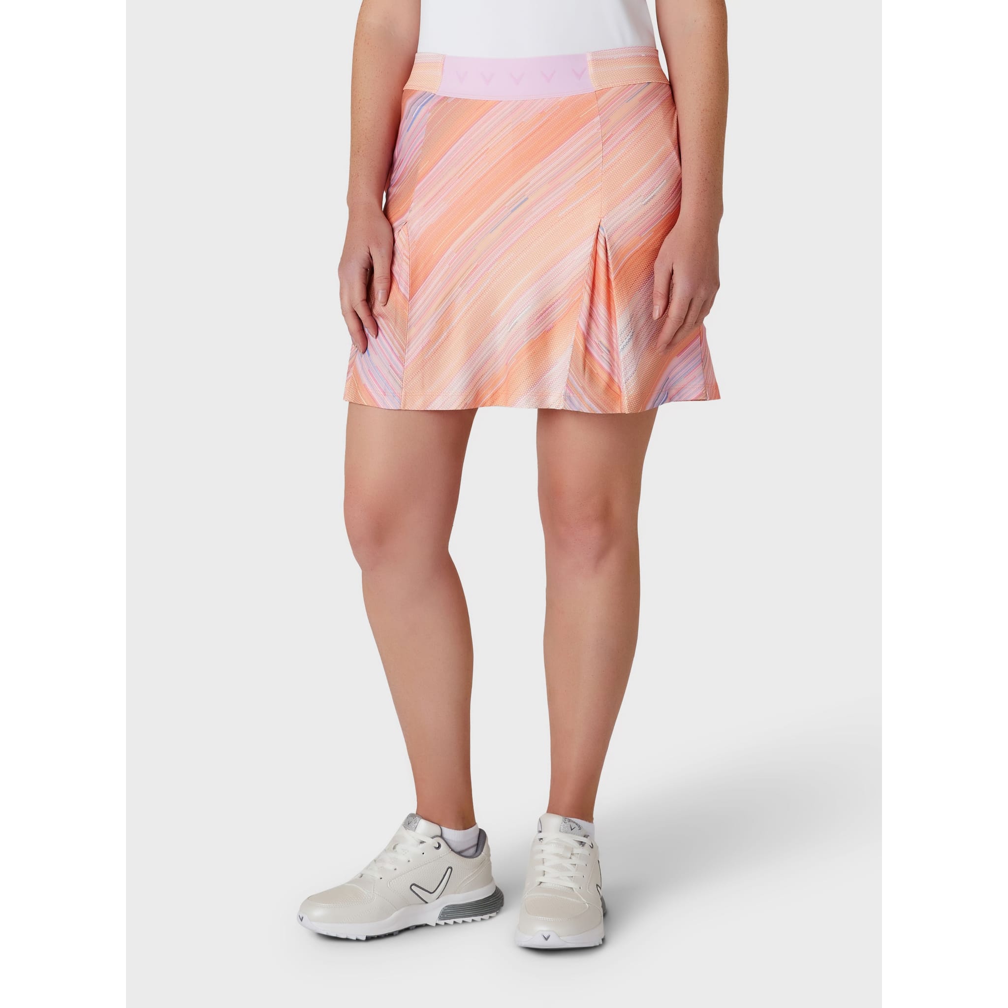 Jupe-short plissée à rayures Callaway pour femme
