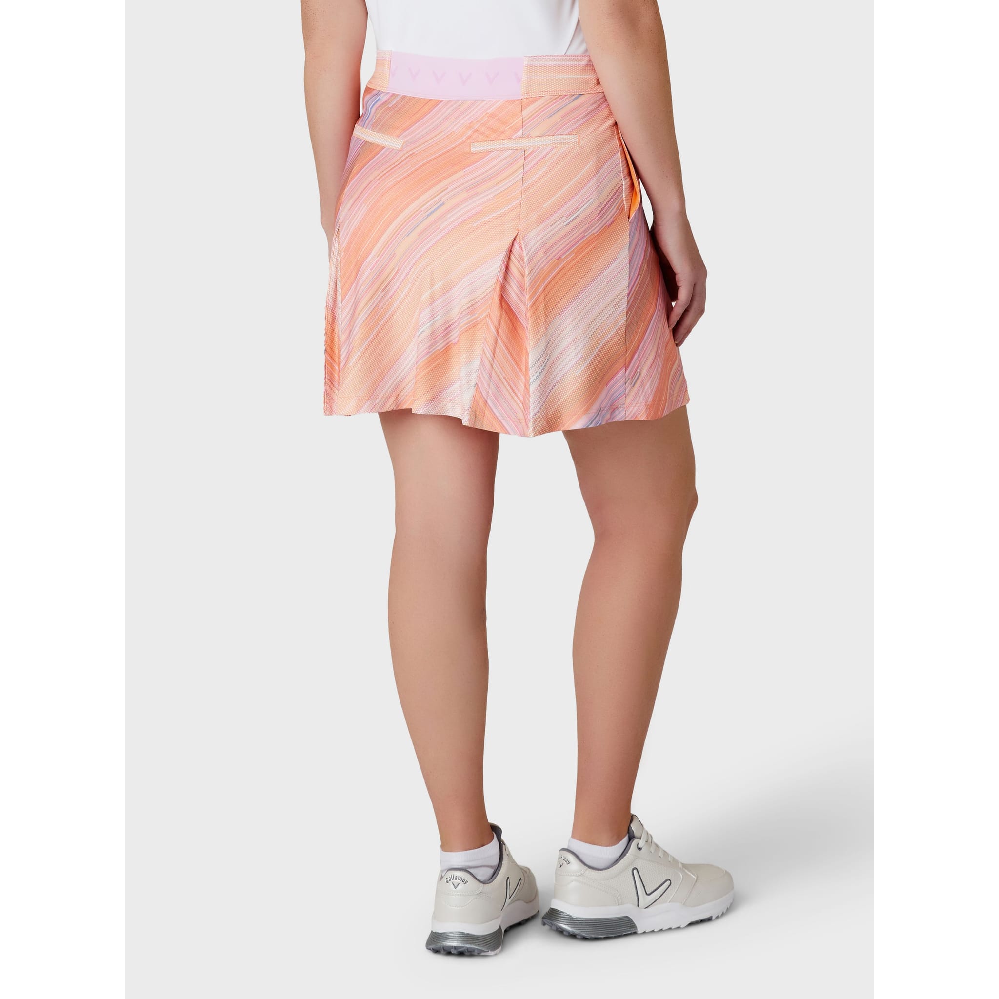 Jupe-short plissée à rayures Callaway pour femme