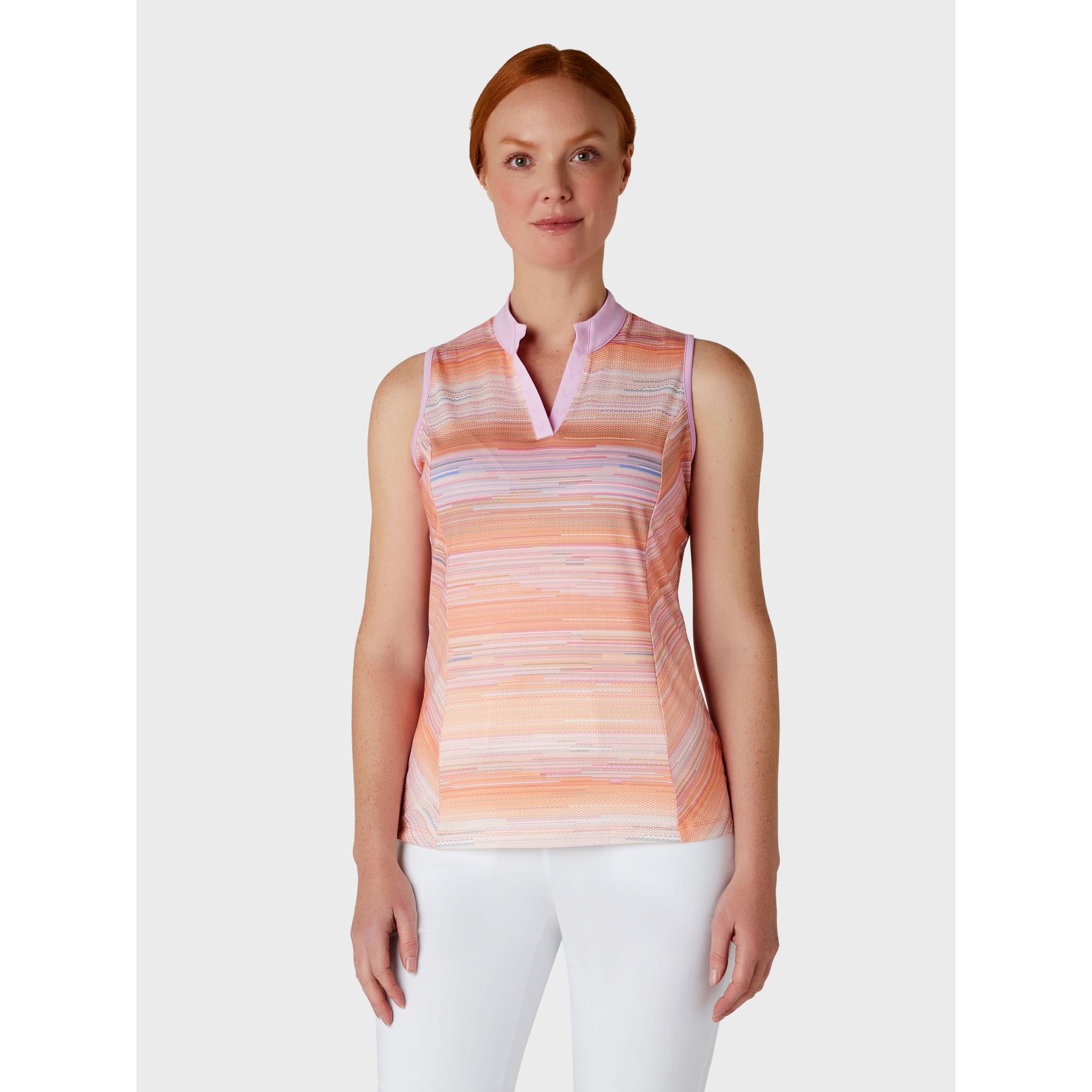 Chemise rayée sans manches Callaway Chev P pour femme