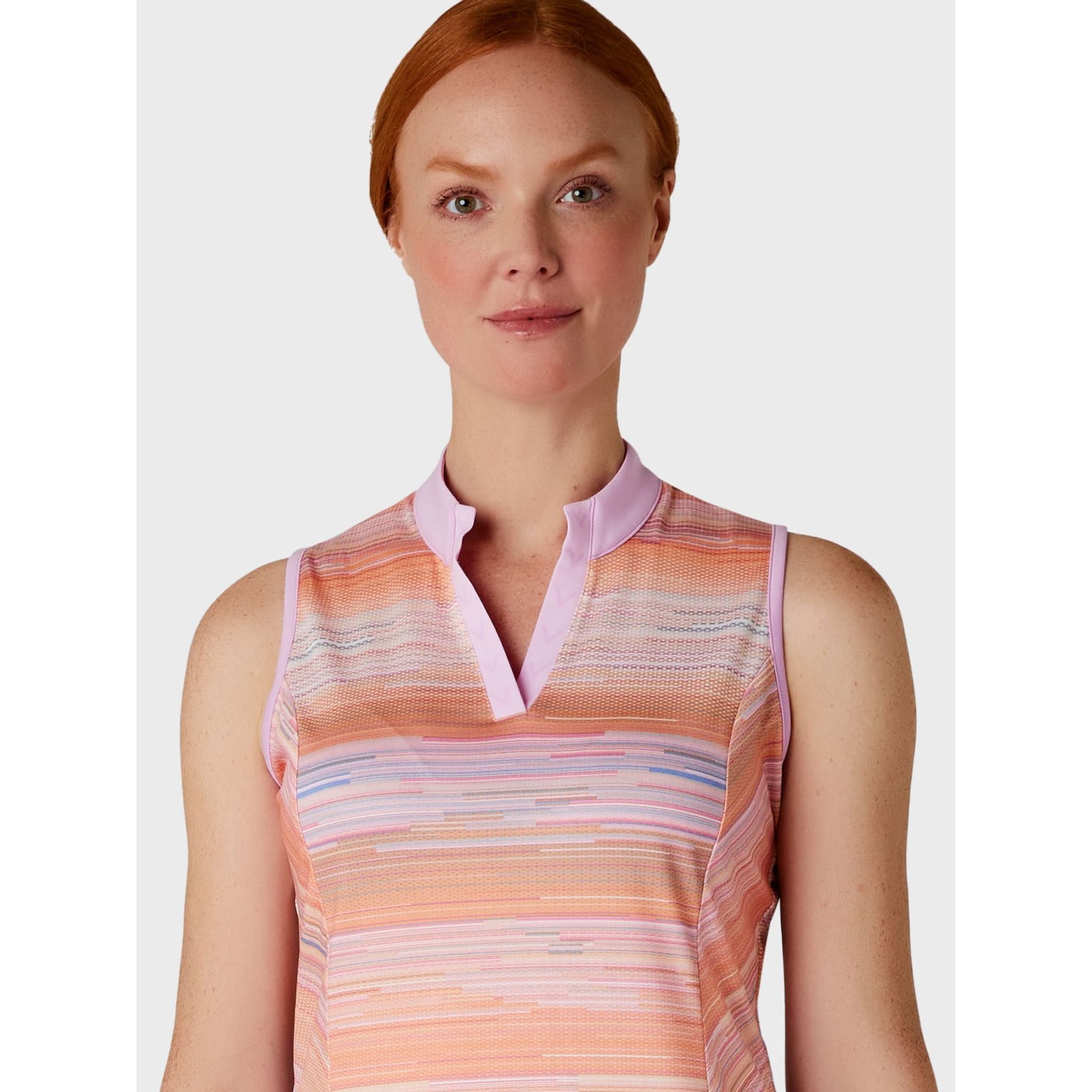 Chemise rayée sans manches Callaway Chev P pour femme