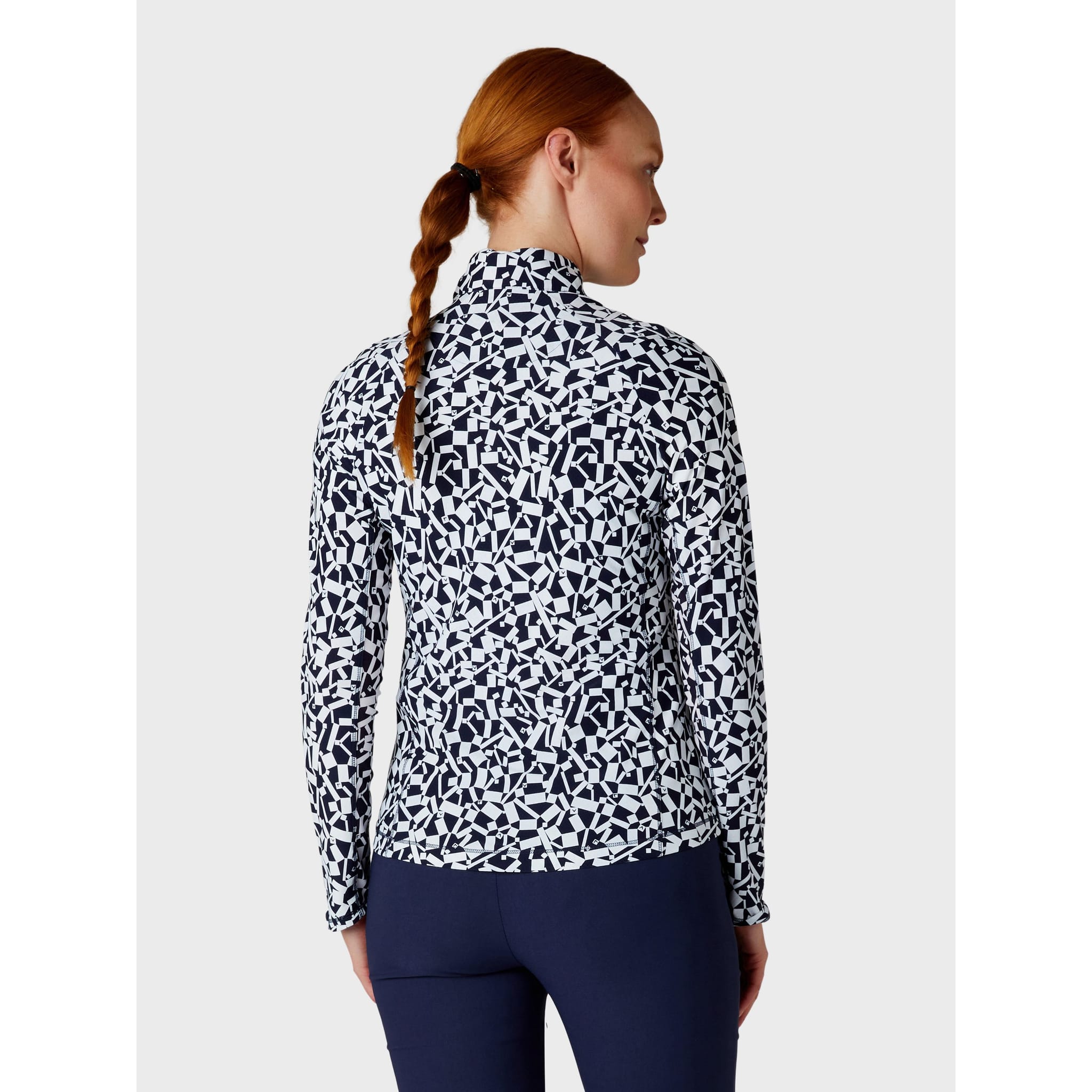 Chemise à imprimé géométrique bicolore Callaway pour femme
