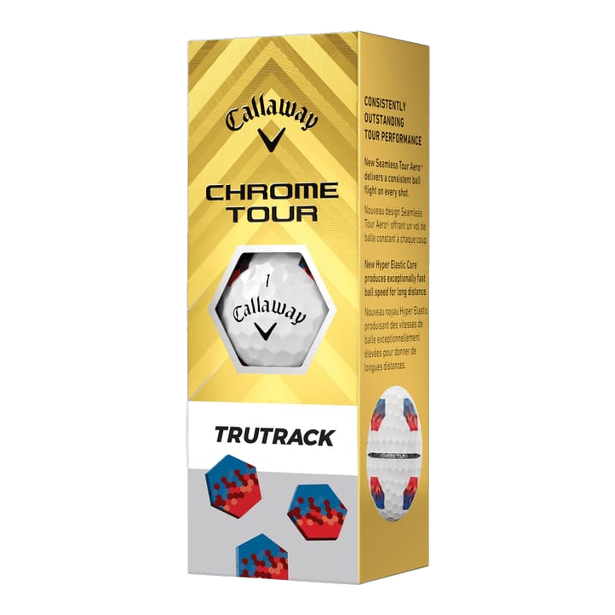 Balles de golf Callaway Chrome Tour TruTrack [12 pièces] (2024)