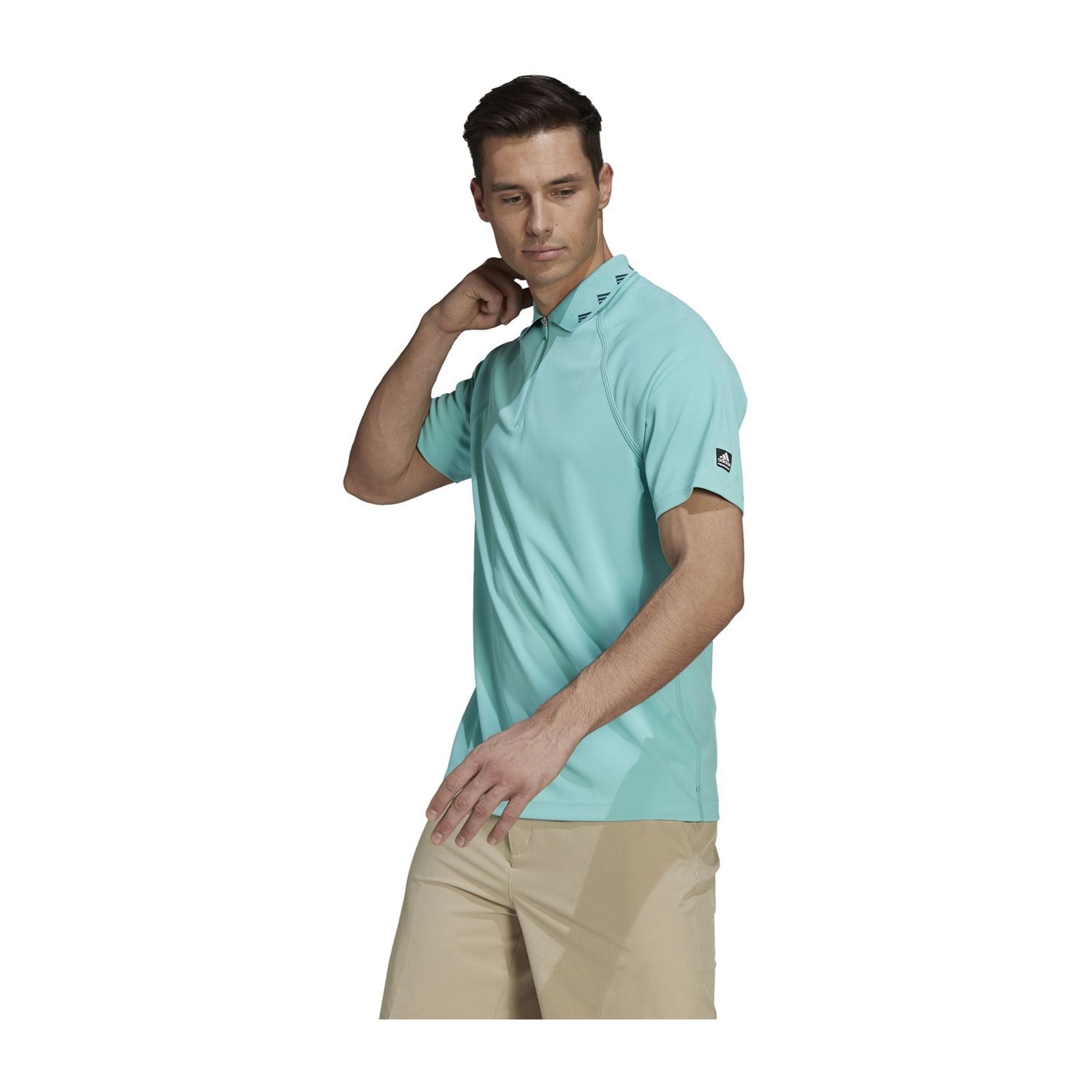 Polo piqué zippé Adidas Equipment SS Menthe Homme