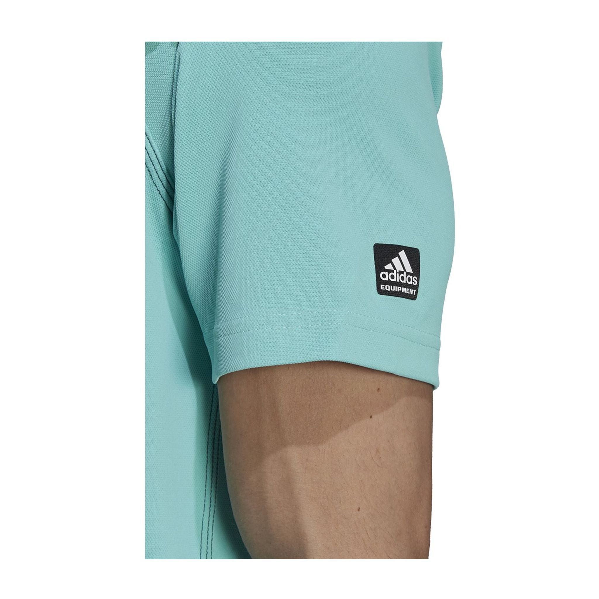 Polo piqué zippé Adidas Equipment SS Menthe Homme
