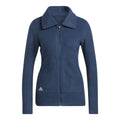 Veste polaire de golf Adidas à fermeture éclair intégrale, col rond, bleu marine, pour femme
