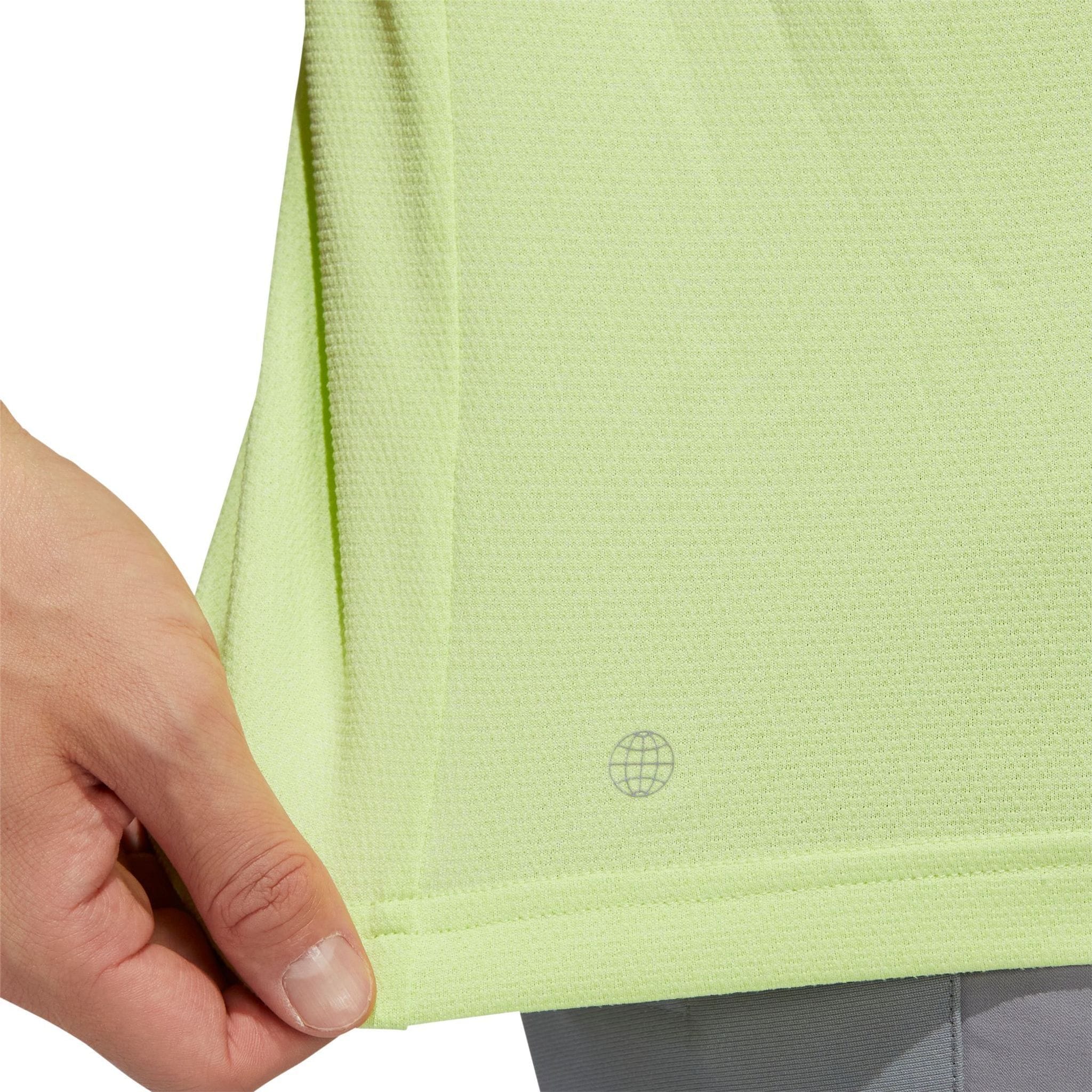 Polo Adidas M Moss Stitch Pulse Lime/Blanc Homme