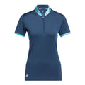 Polo Adidas W Ultimate 365 imprimé, col rond, marine, taille XS femme