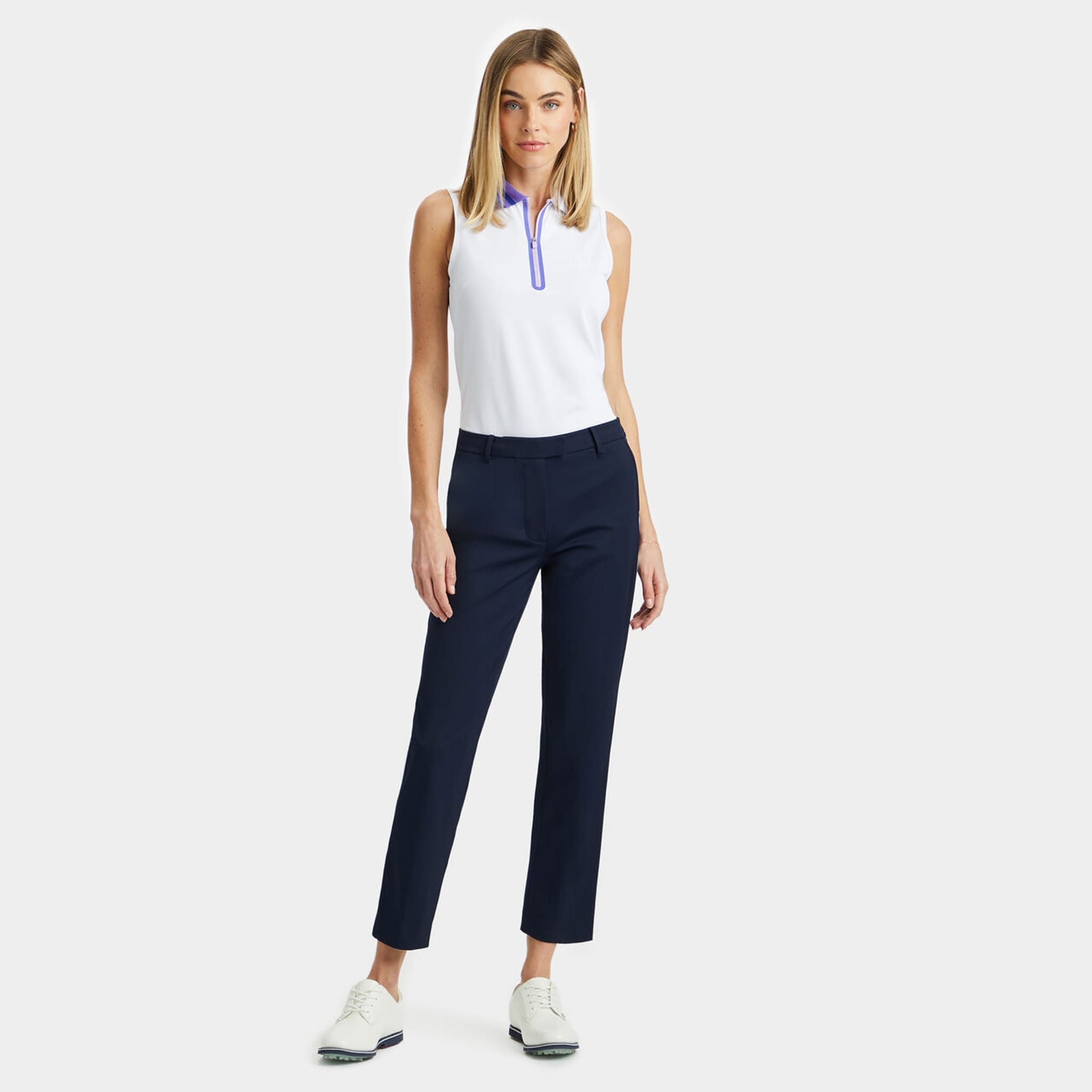 Polo sans manches GFORE 1/4 Zip Tech Pique pour femme