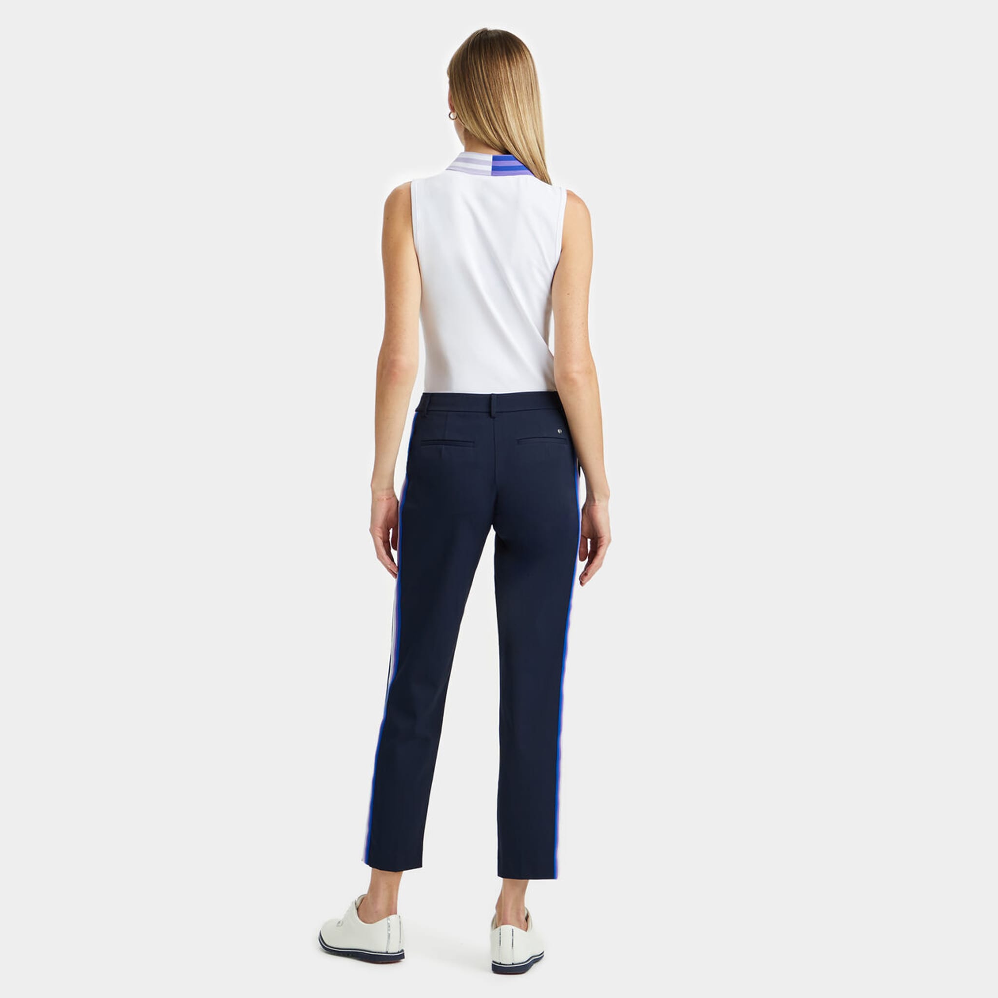Polo sans manches GFORE 1/4 Zip Tech Pique pour femme