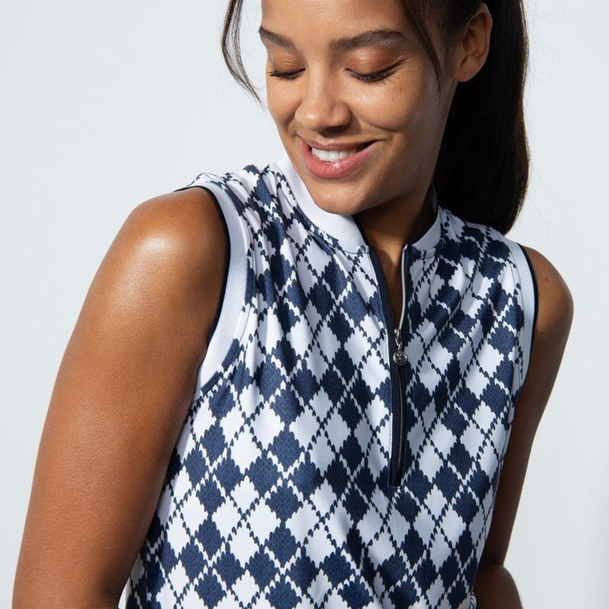 Polo sans manches Daily Sports Abruzzo Argyle pour femme