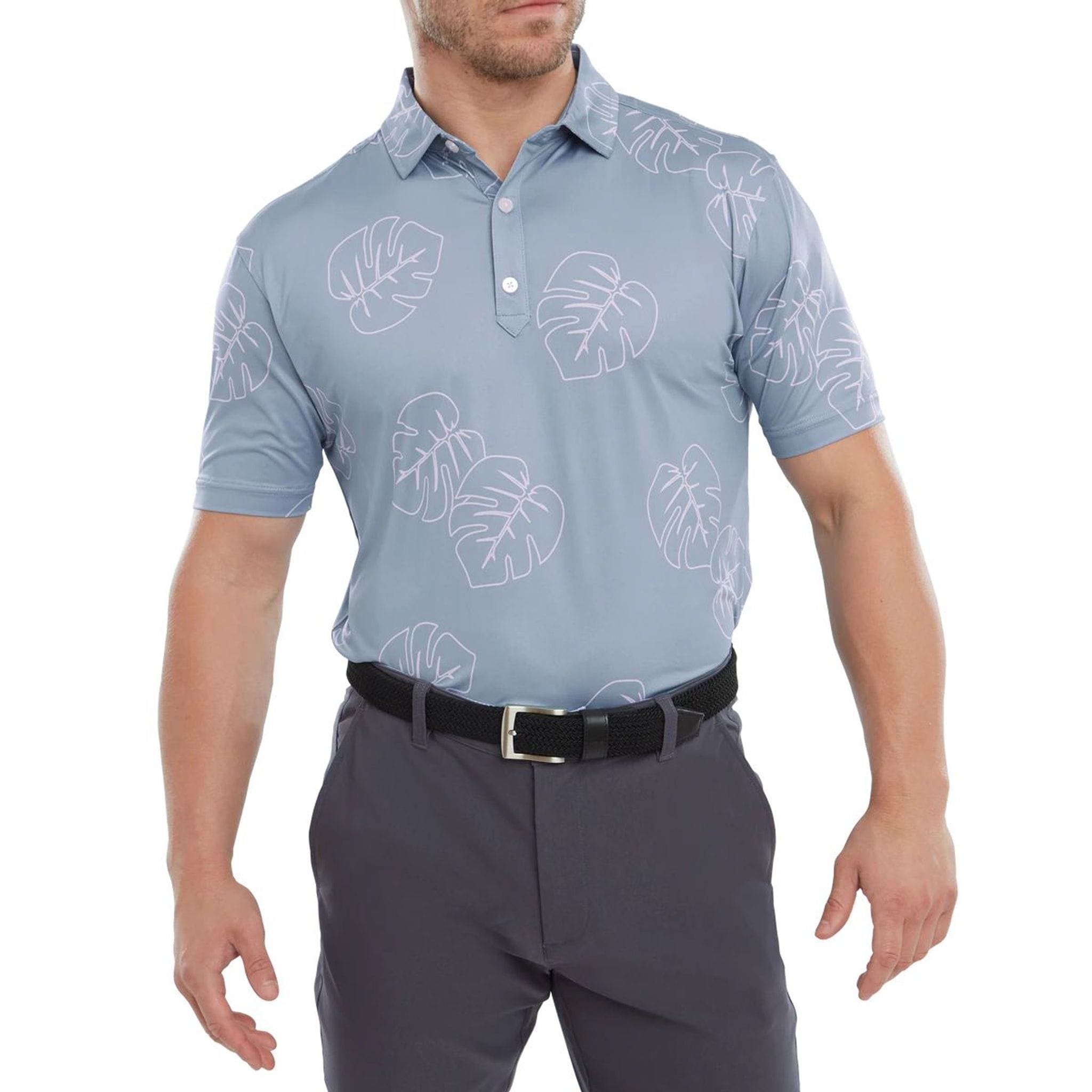 Polo piqué Footjoy Jungle Leave pour homme