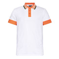 Polo rayé vermillon Cross Sportswear pour homme
