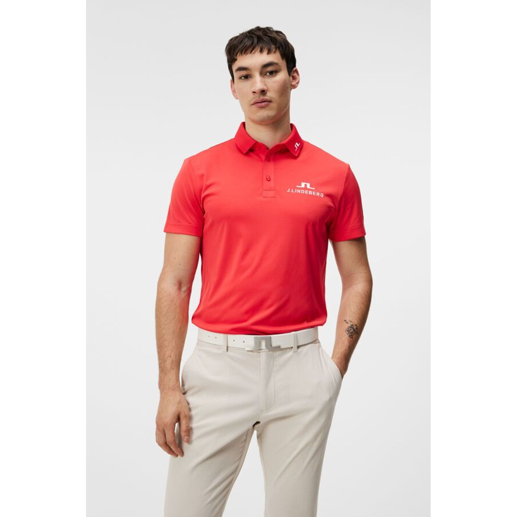 J. Lindeberg KV Tour Solid Polo de golf pour hommes