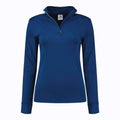 Polo Daily Sports à col demi-long et manches longues pour femme, bleu spectre