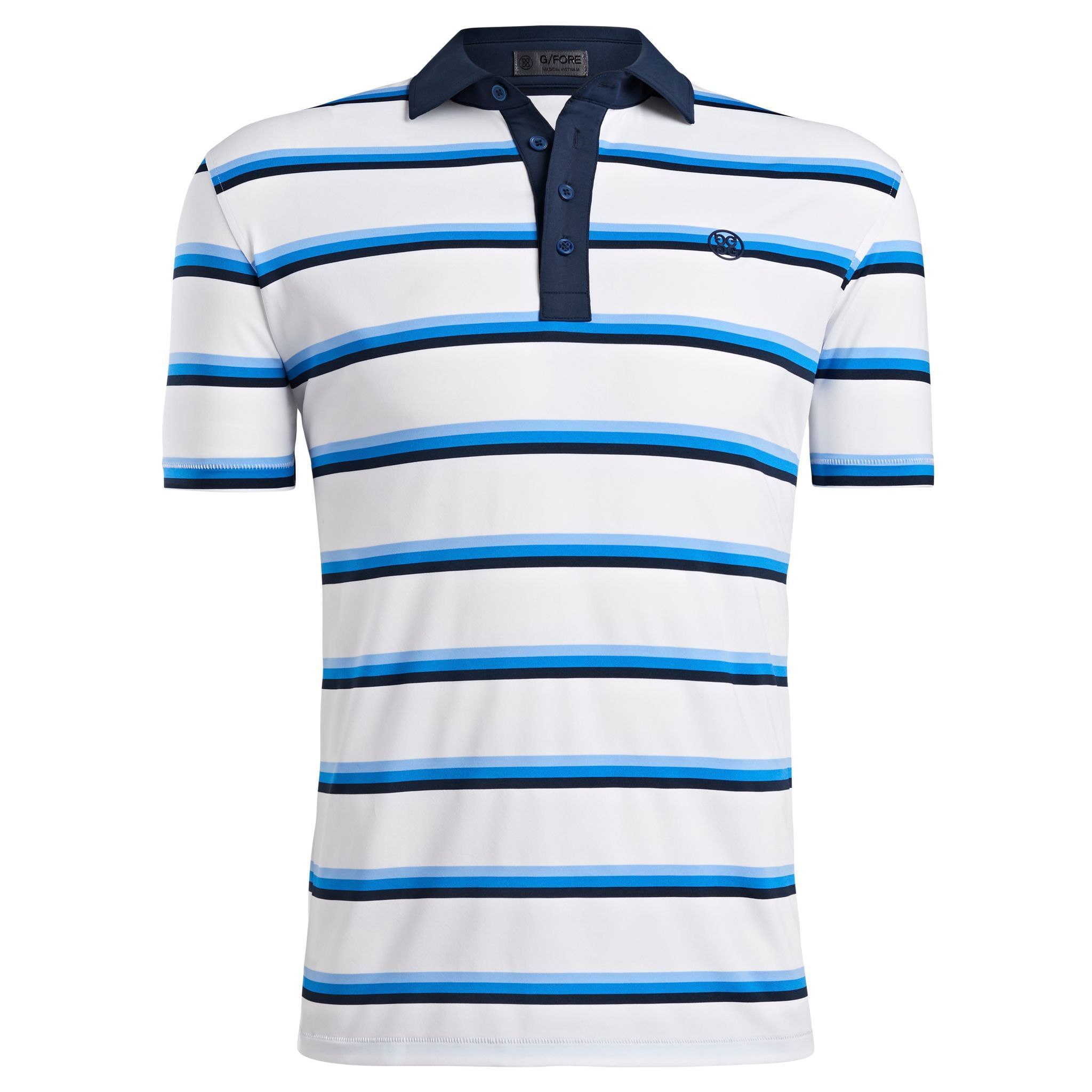 Polo de golf à rayures teintées en fil GFORE pour homme