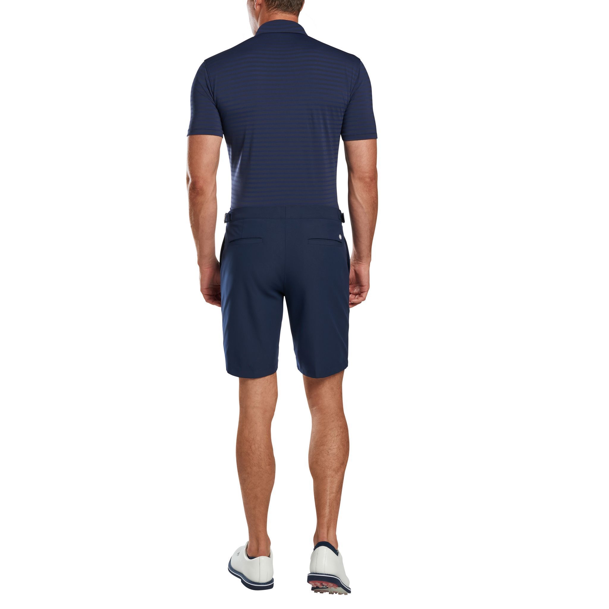 Polo de golf à rayures perforées GFORE pour homme