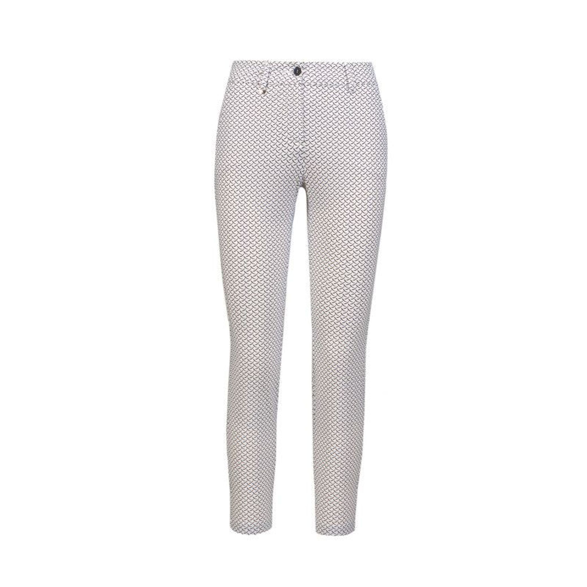 Pantalon Chervo Sparking blanc à motifs pour femme