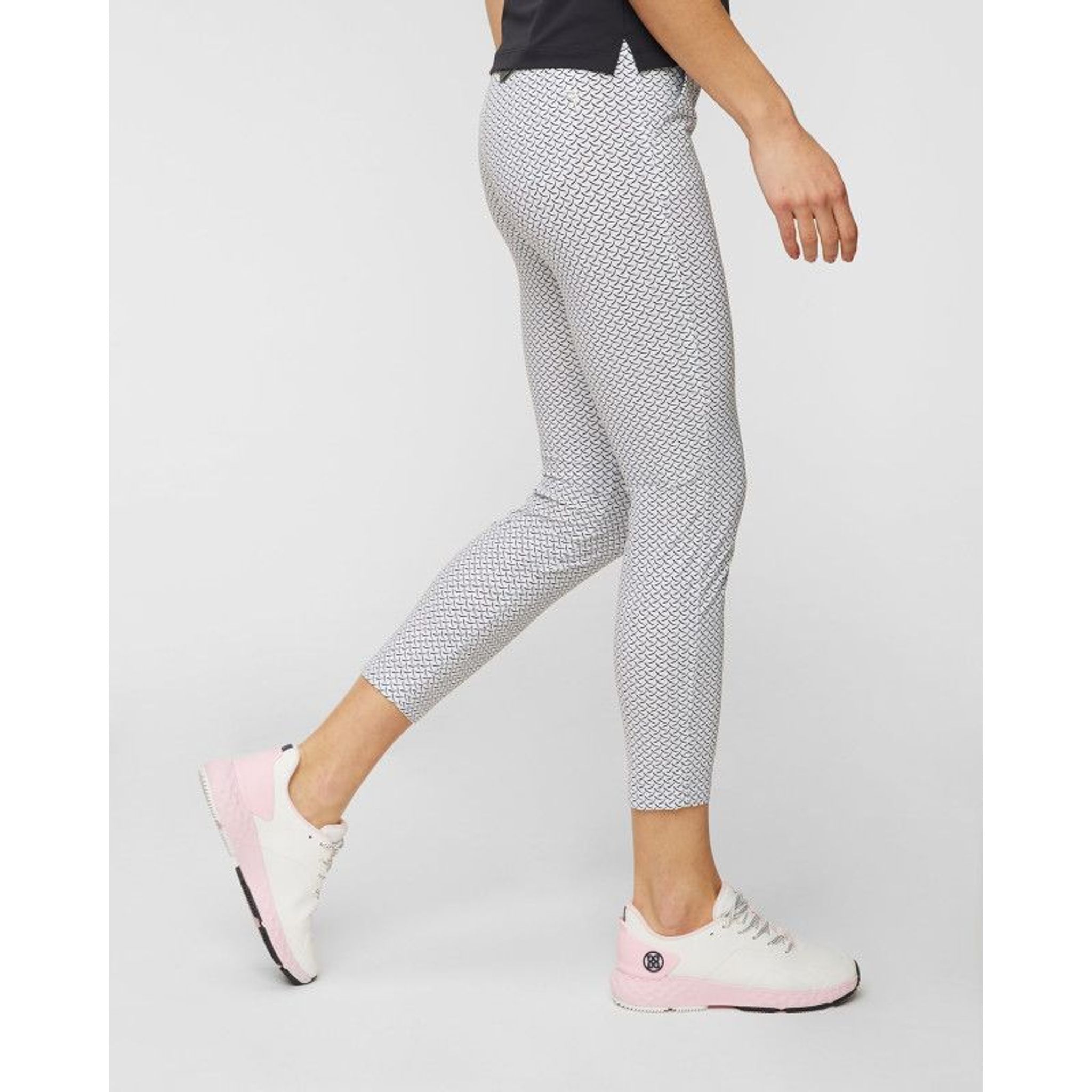 Pantalon Chervo Sparking blanc à motifs pour femme