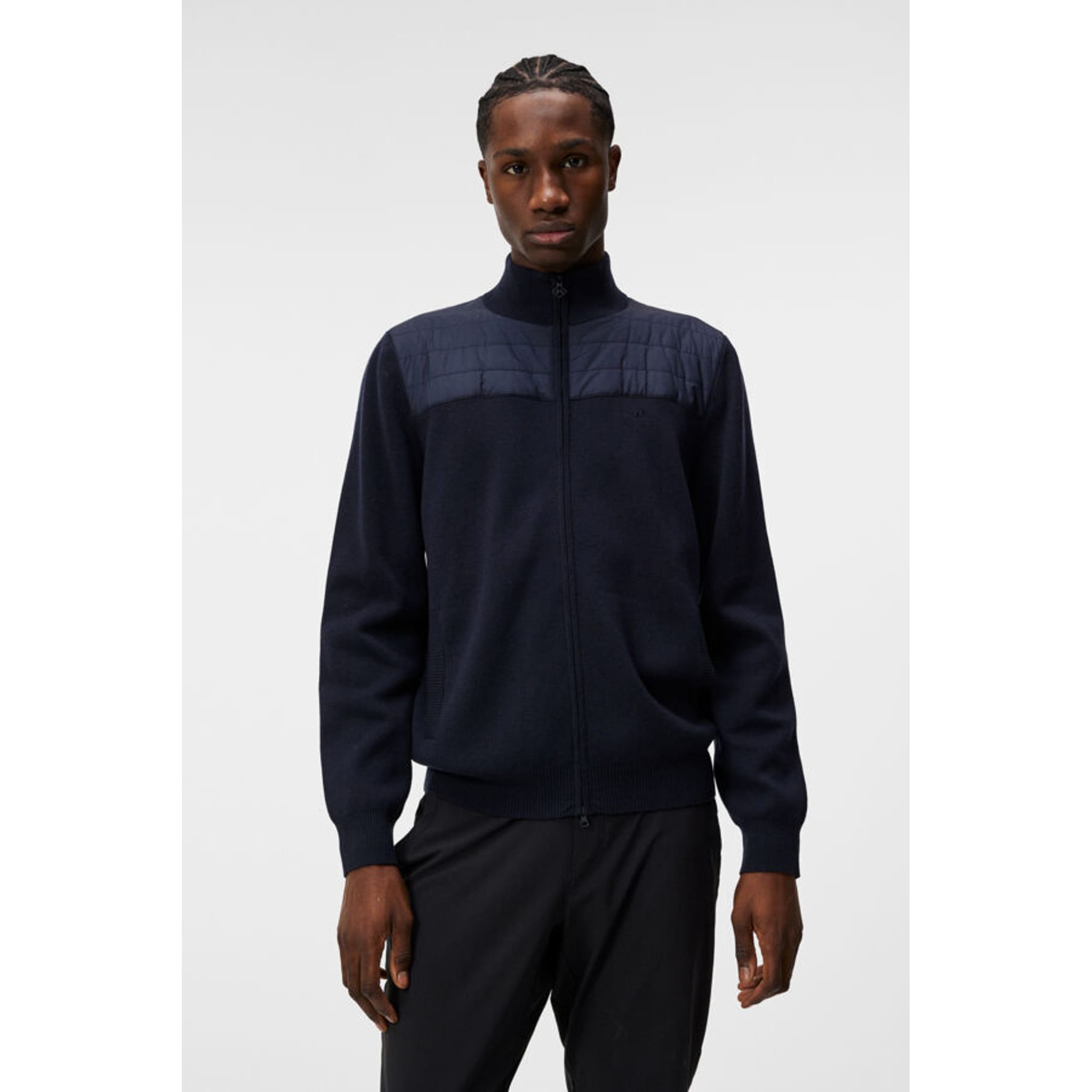 J. Lindeberg Bridge Pull hybride tricoté pour hommes