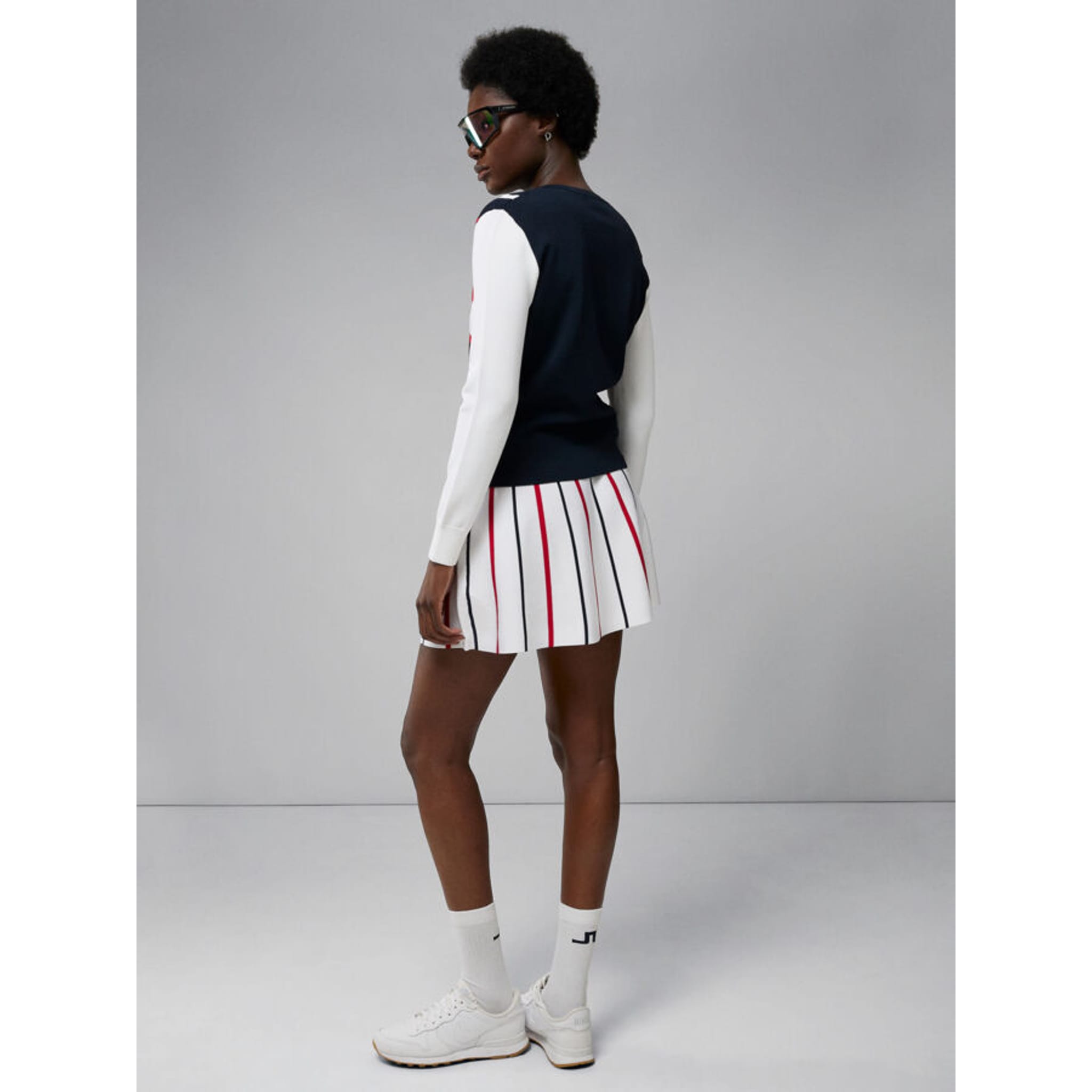 Pull de golf tricoté J. Lindeberg Celine JL Navy Femme Femme