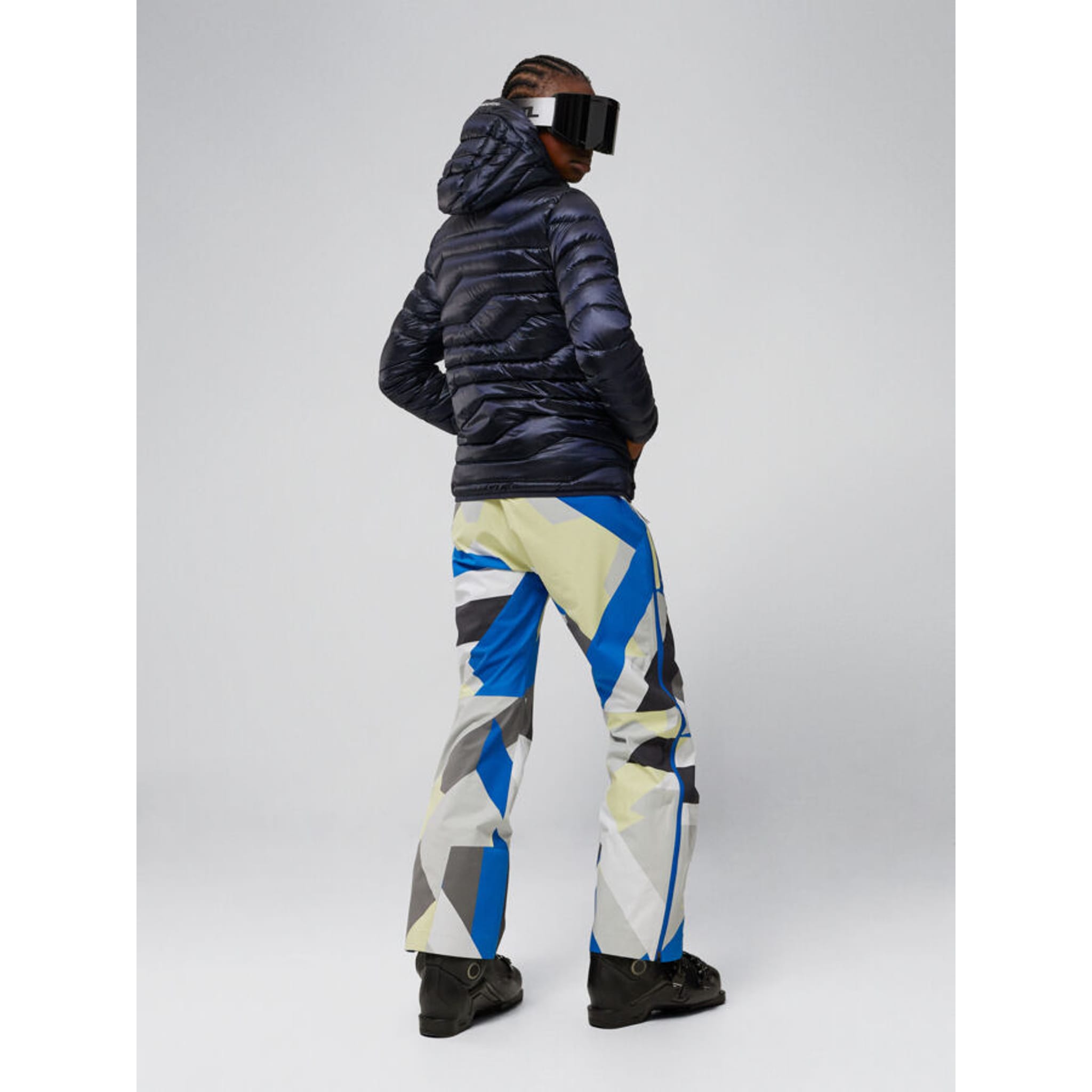 J. Lindeberg Cliff Golf Veste de golf légère en duvet à capuche JL Navy D Femme