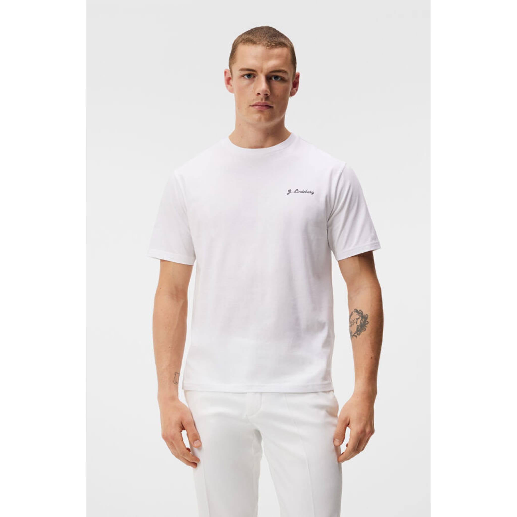 T-shirt J. Lindeberg Dale pour homme, blanc